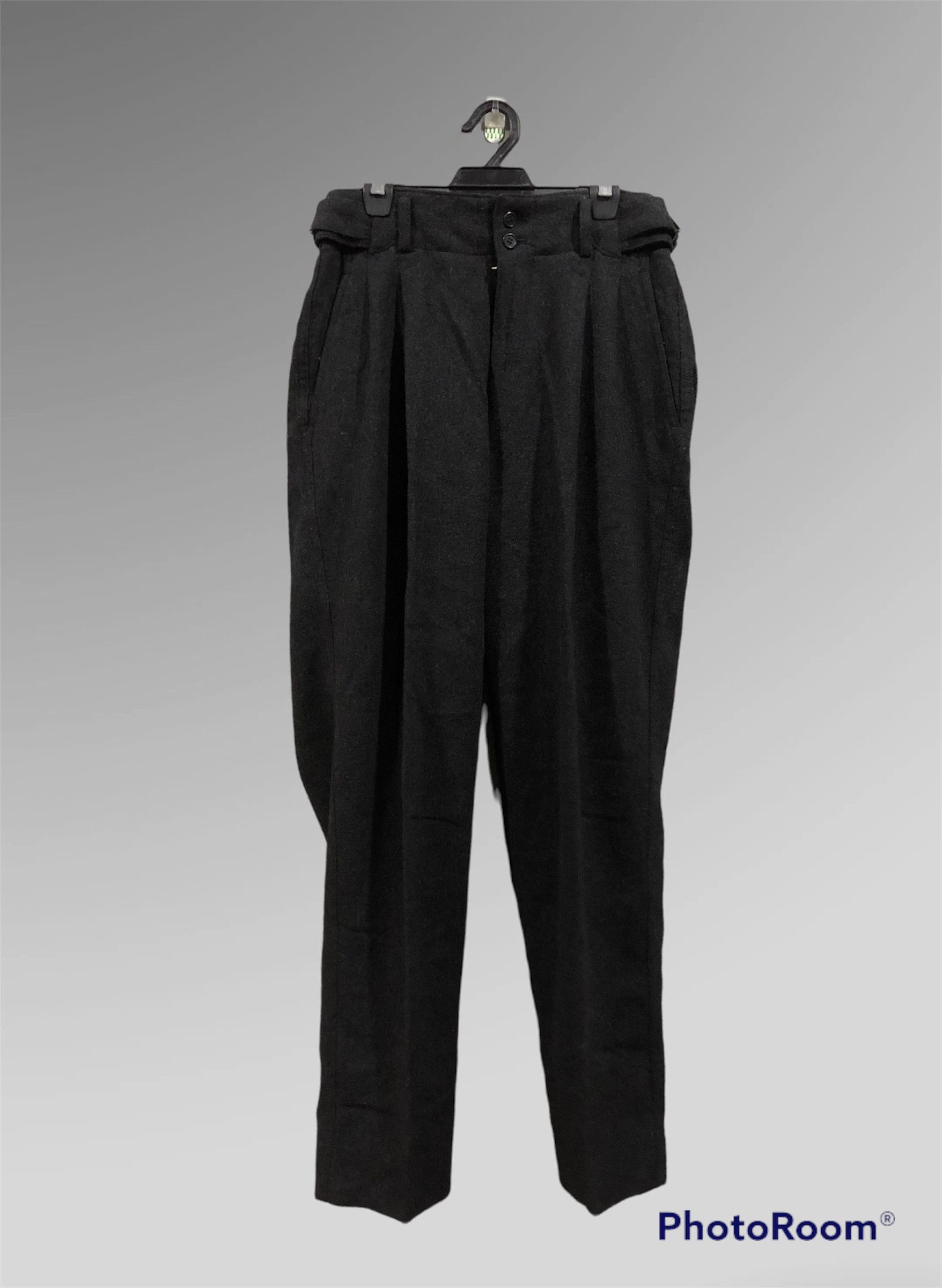 image of Archival Clothing x Military Vintage Gurkha Pants Military Army Style Wool Trousers in Dark Grey (S