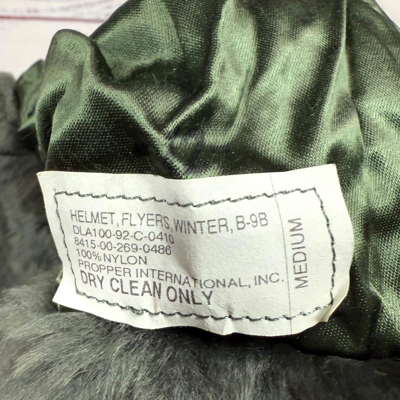 Propper Propper Mens Trapper Hat Fleece/Nylon Ear Flap Green Sz M Helmet Flyers Military B-9B Size ONE SIZE - 6 Thumbnail
