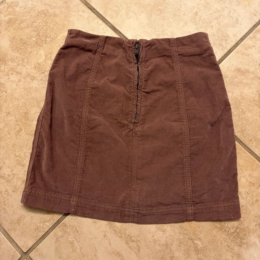 Free People Free People Brown Corduroy Mini Skirt y2k Size 25" / US 0 / IT 36 - 4 Thumbnail