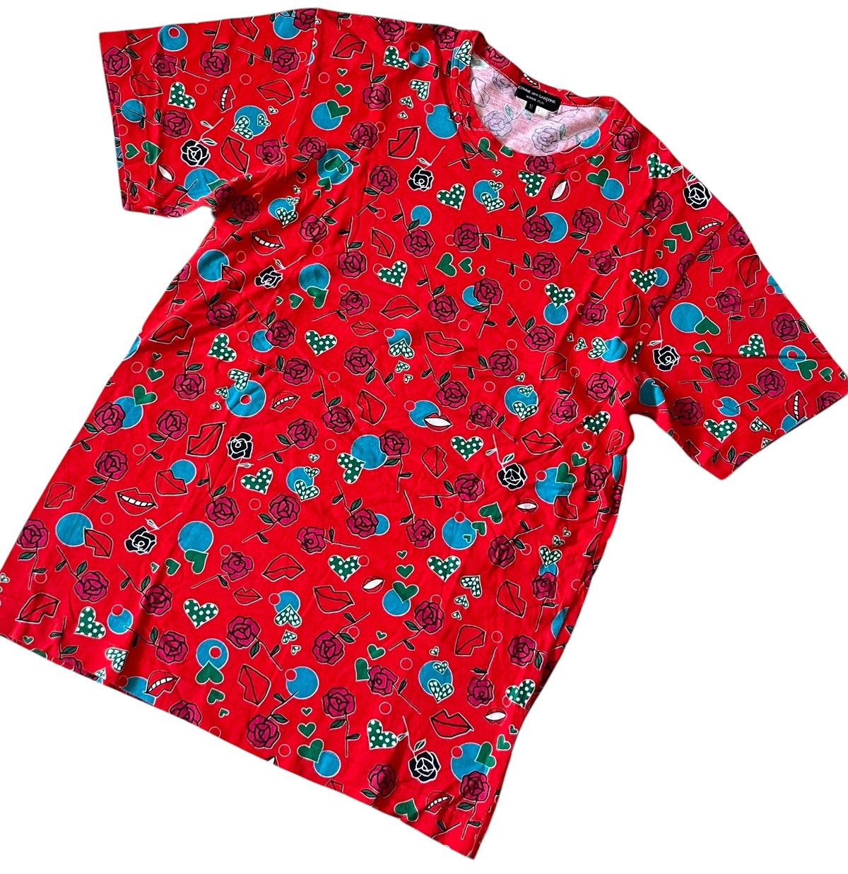 Comme des Garcons Vintage cdg homme plus abstract roses tee Size US M / EU 48-50 / 2 - 2 Thumbnail
