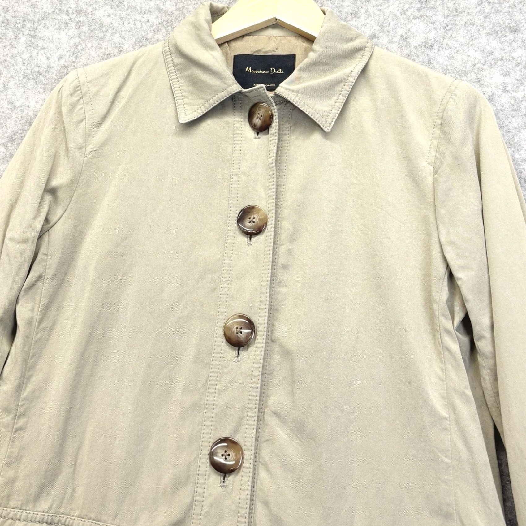 Massimo Dutti Massimo Dutti jacket Beige Women’s Lightweight Button Up UK 10 Regular Sleeve Long Size L / US 10 / IT 46 - 3 Thumbnail