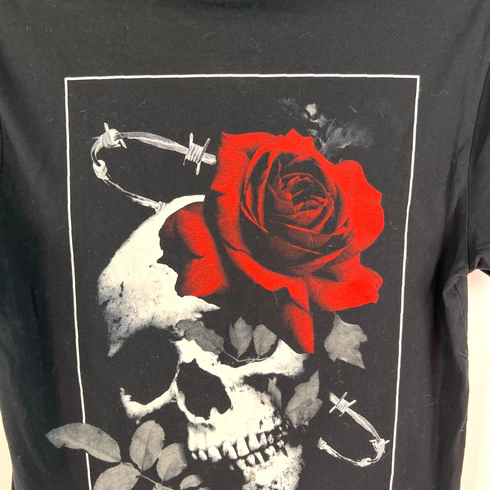 Vintage VINTAGE Black Craft T-Shirt Men Adult Medium Crew Neck Short Sleeve Graphic Skull Red Rose Casual Tee Black 2 Sided 90s Size US M / EU 48-50 / 2 - 6 Thumbnail