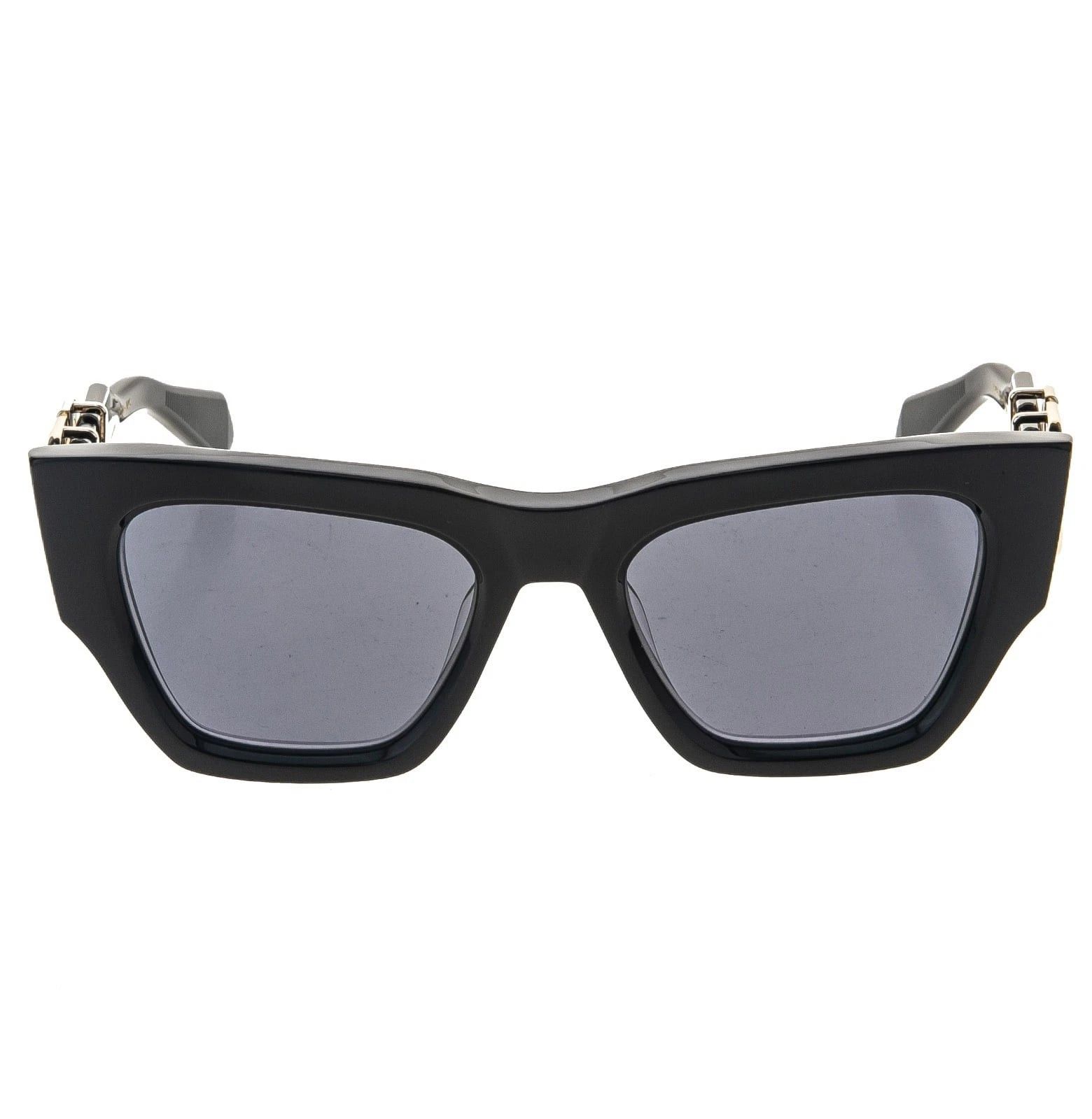Valentino VALENTINO V-SETTE VLS166 Black VLS 166A Gold Logo Sunglasses Size ONE SIZE - 2 Thumbnail