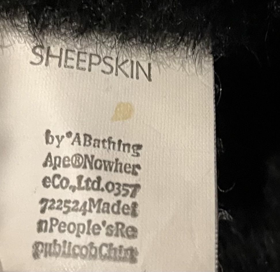 Bape Bape sheepskin leather jacket fur lined heavy coat Size US S / EU 44-46 / 1 - 5 Thumbnail