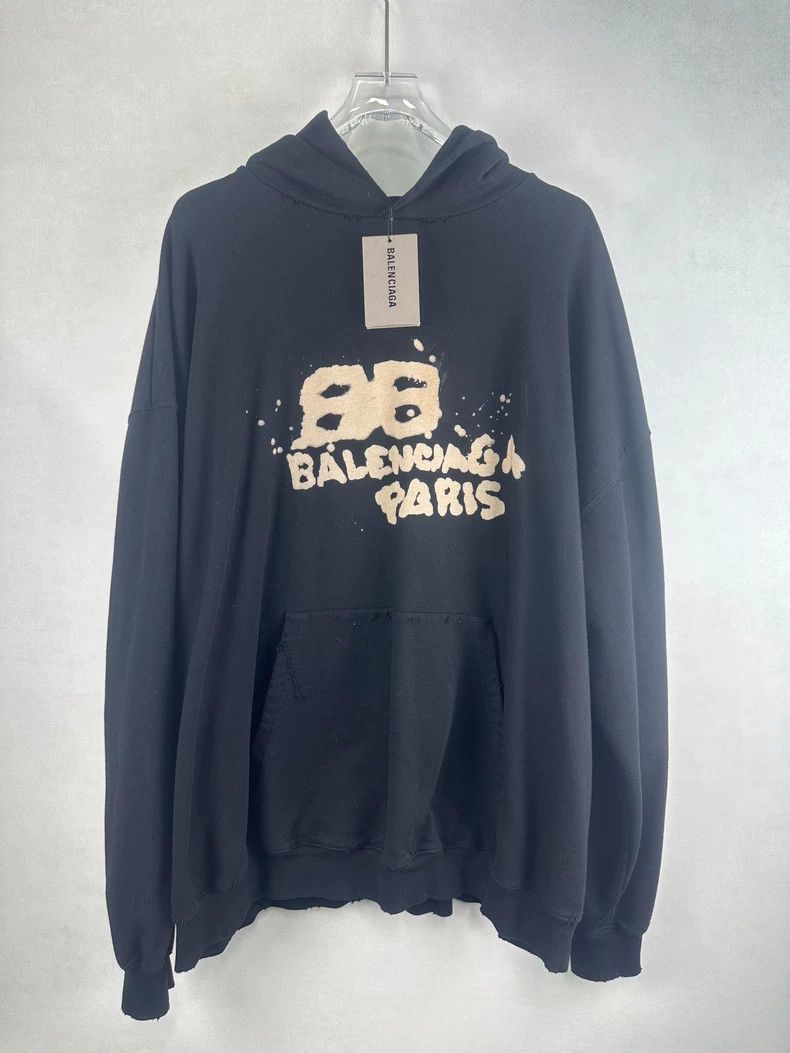 Balenciaga Balenciaga FW23 Splash Black Hoodie Hoodie 2502-Nextarrow Size US XS / EU 42 / 0 - 1 Thumbnail