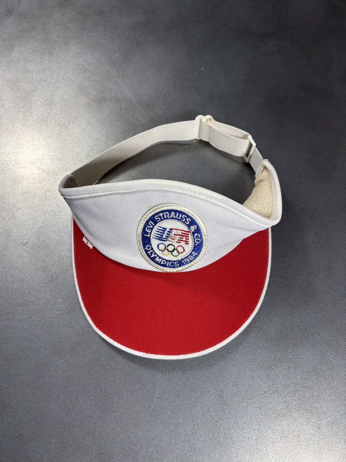 Levi's Levi's 1984 Olympics Visor 1980s Vintage Levis Hat Sport Cap Size ONE SIZE - 1 Thumbnail