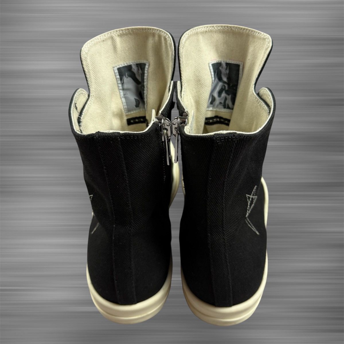 Rick Owens Rick Owens DRKSHDW Pentagram Embroidery High ‘Black’ Shoes Size US 12 / EU 45 - 5 Thumbnail