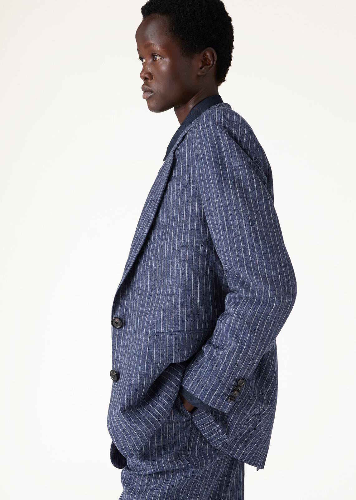 Loro Piana o1srvl11e0125 FAN6956 Belia Jacket in Blue Size S / US 4 / IT 40 - 4 Thumbnail