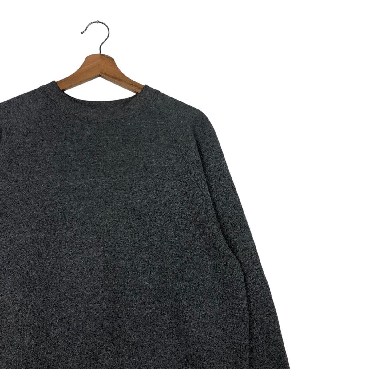 Vintage 📌Vintage Plain Sweatshirt Fruit Of The Loom Rich Grey Size US L / EU 52-54 / 3 - 7 Thumbnail