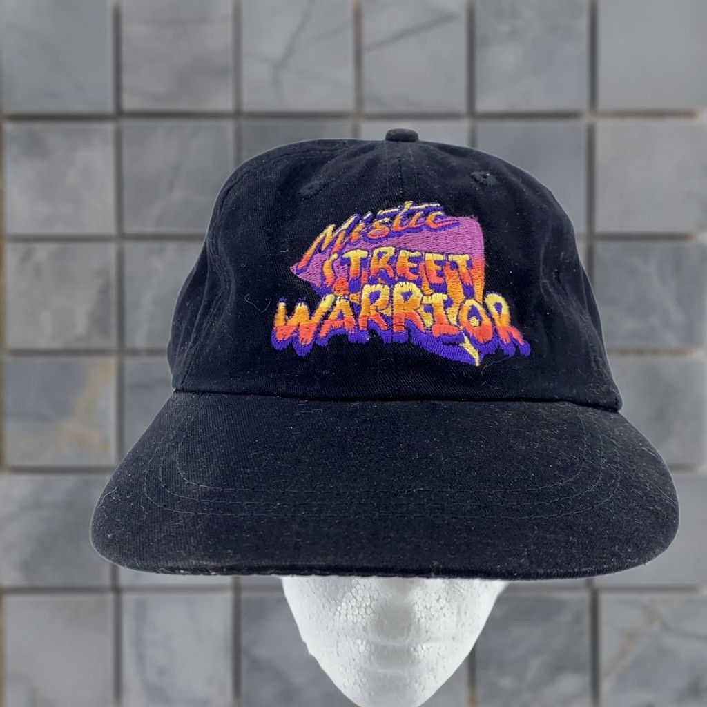 Vintage Mystic Street Warrior Hat Cap Strap Back Black Embroidered Graphic Mens One Size Size ONE SIZE - 1 Thumbnail