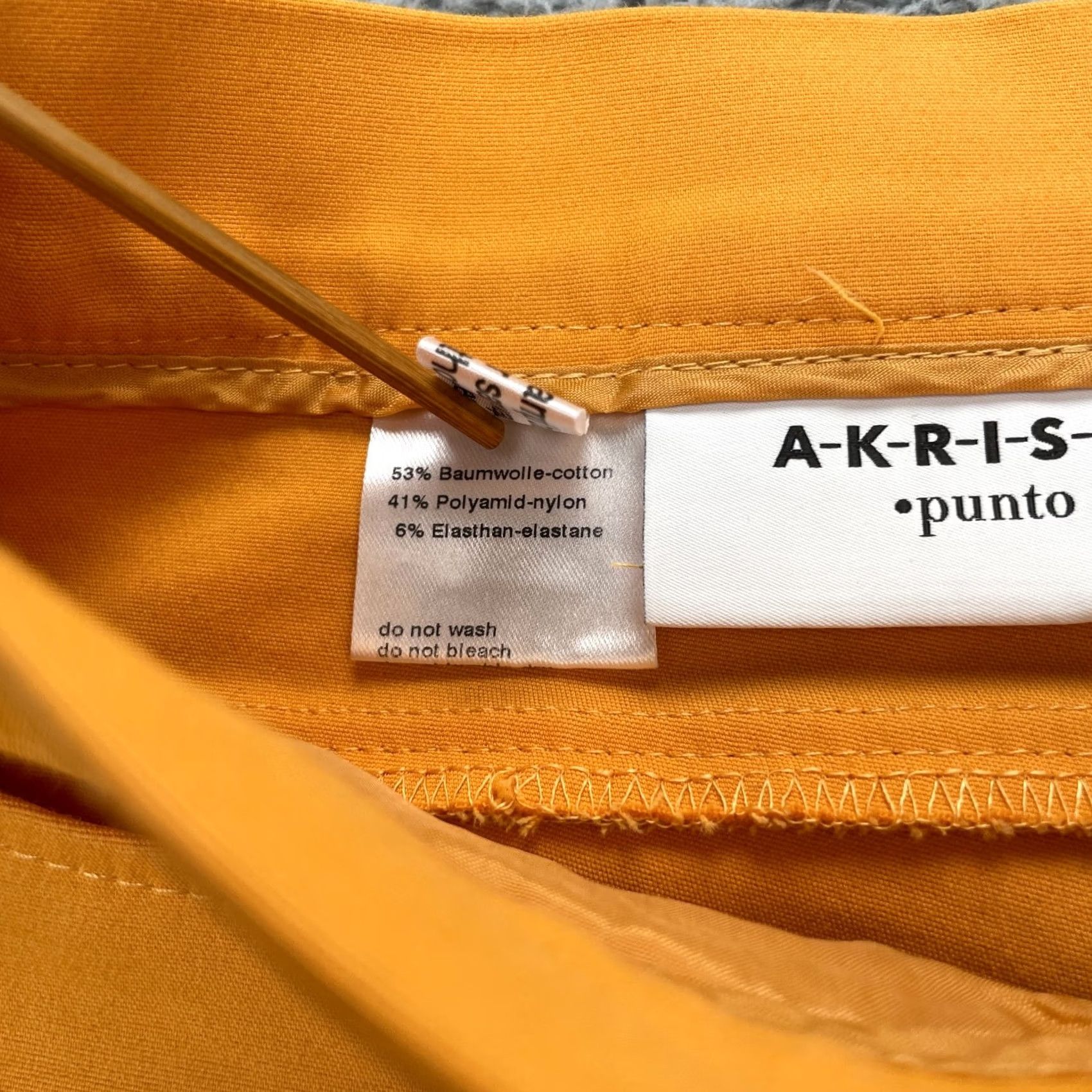 Vintage Akris Punto Pants Womens Small Orange Cotton Stretch Straight Leg Dress Pants Size 28" / US 6 / IT 42 - 4 Thumbnail