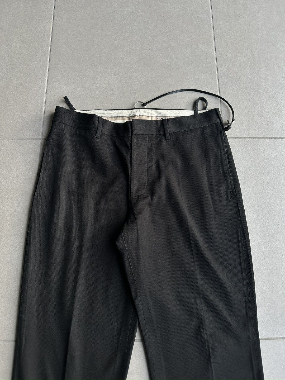 Helmut Lang Helmut Lang Circa 2000 leather trim detail trousers Size US 32 / EU 48 - 2 Thumbnail