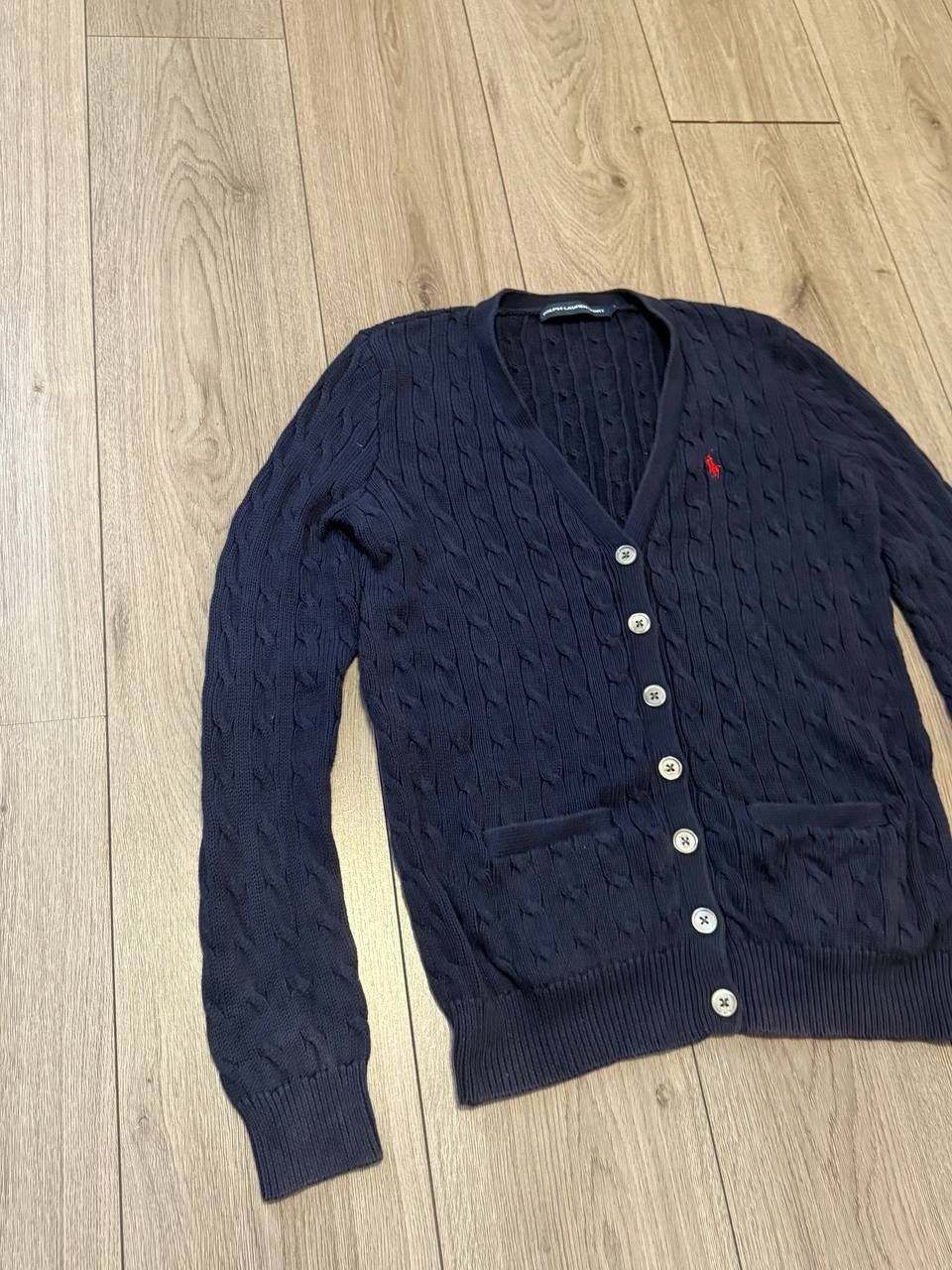 Ralph Lauren Sport Ralph Lauren Sport cable knit cardigan, size L womens blue Size L / US 10 / IT 46 - 2 Thumbnail