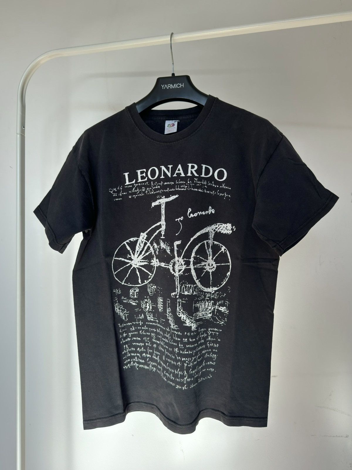 Vintage Vintage LEONARDO DA VINCI Bike Sketch Graphic Tee Size US L / EU 52-54 / 3 - 1 Thumbnail