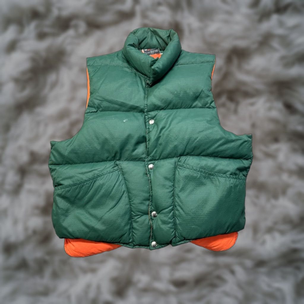 AMO VINTAGE Redhead Down Vest Mens M 70s Zip Up Reversible Quilted Camouflage Softshell Quilted Down Vest Mens Size US M / EU 48-50 / 2 - 1 Thumbnail