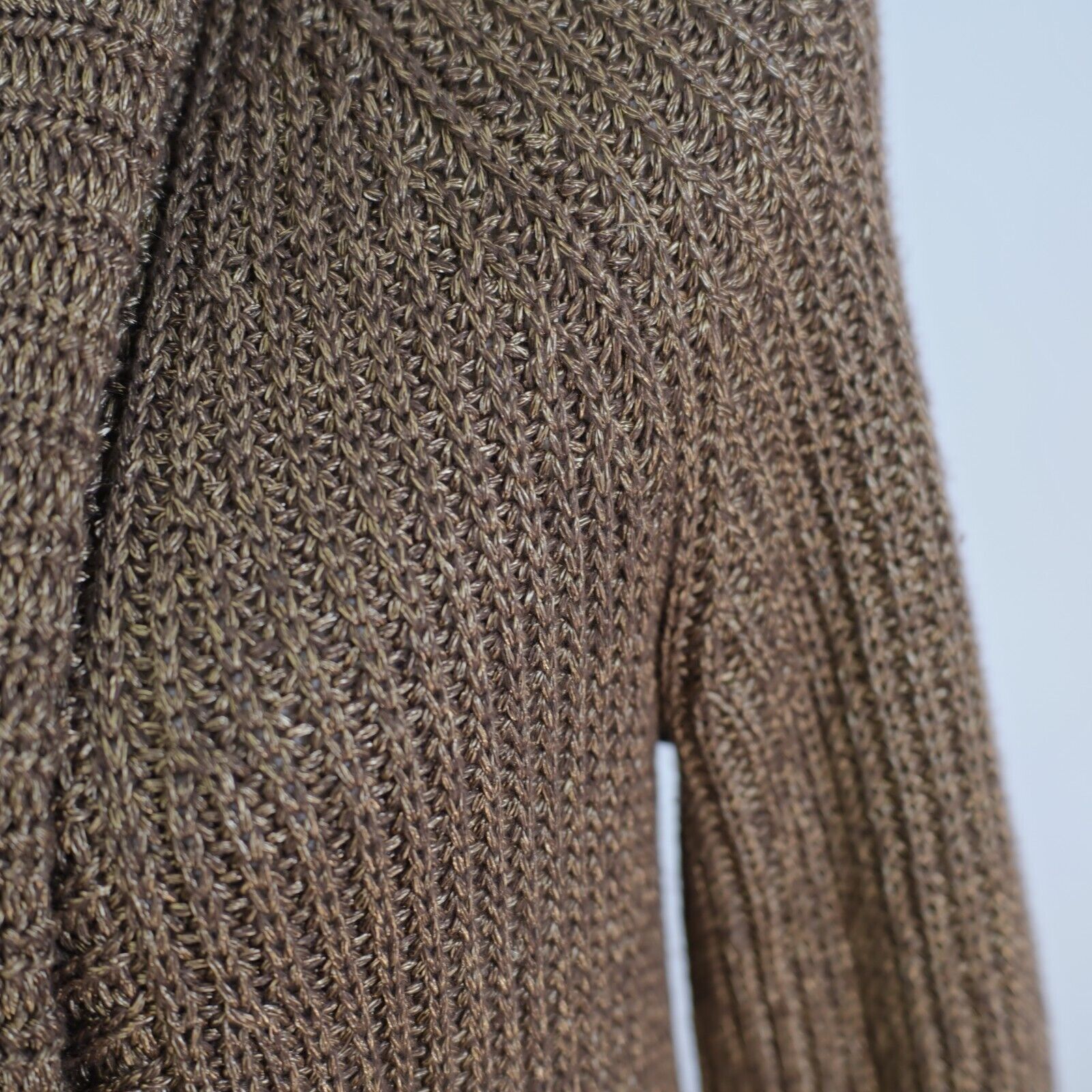 I.N.C INC International Concepts XL Brown Acrylic Nylon Knit Cardi Size XL / US 12-14 / IT 48-50 - 3 Thumbnail