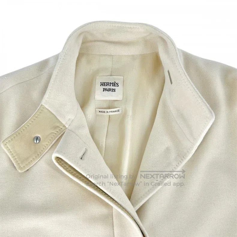 Hermes Hermes Beige Stand-Up Collar Jacket Size S / US 4 / IT 40 - 4 Thumbnail