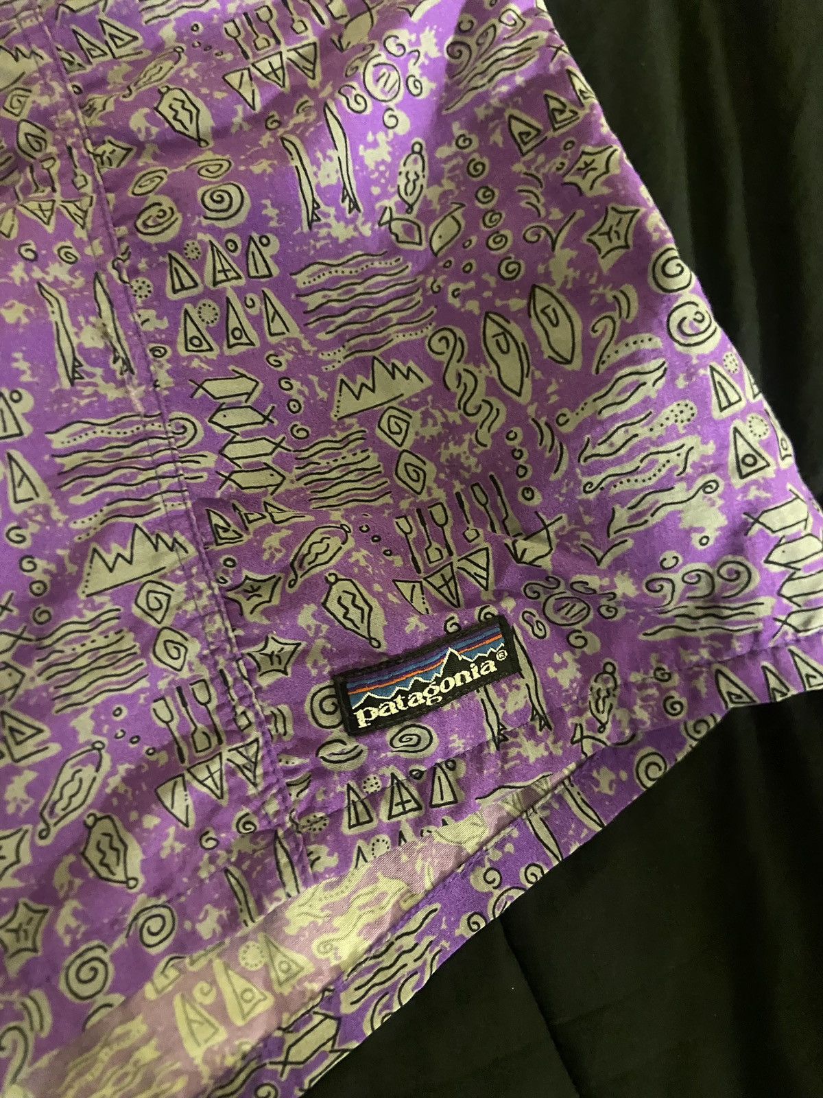 Patagonia × Vintage VTG PATAGONIA belted River Shorts Baggies purple 1992 Size US 32 / EU 48 - 3 Thumbnail