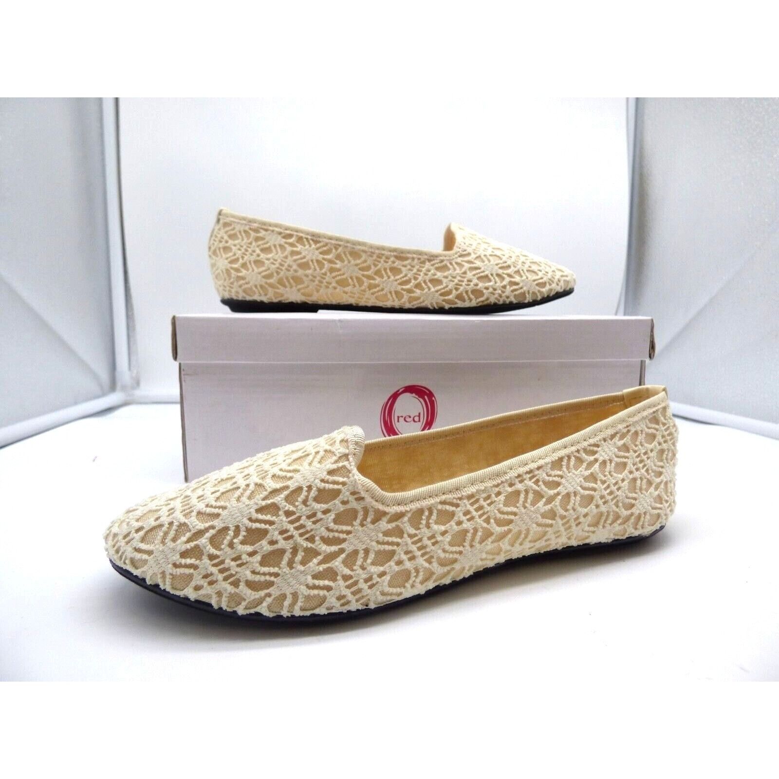 Other Red Circle Women’s Jillian Fabric Flats, Beige/Cream, Size 5 Size US 5.5 / IT 35.5 - 1 Thumbnail