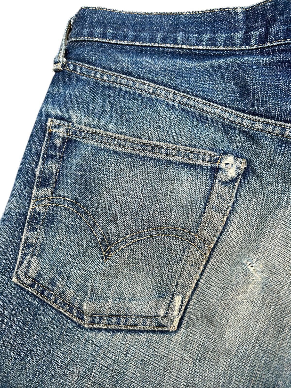 Kapital Thrashed Vintage Levis Big E Selvedge Denim Jeans Size US 33 - 14 Thumbnail