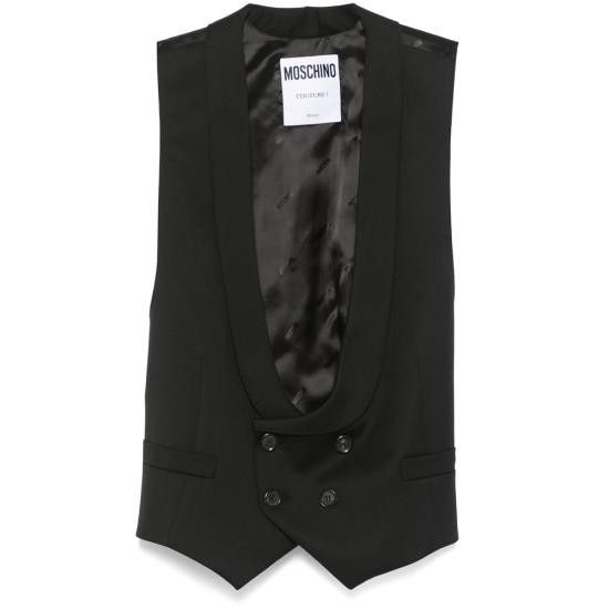 Moschino MOSCHINO Women Vests 0418 A1003 0555 BLACK Size S / US 4 / IT 40 - 1 Thumbnail