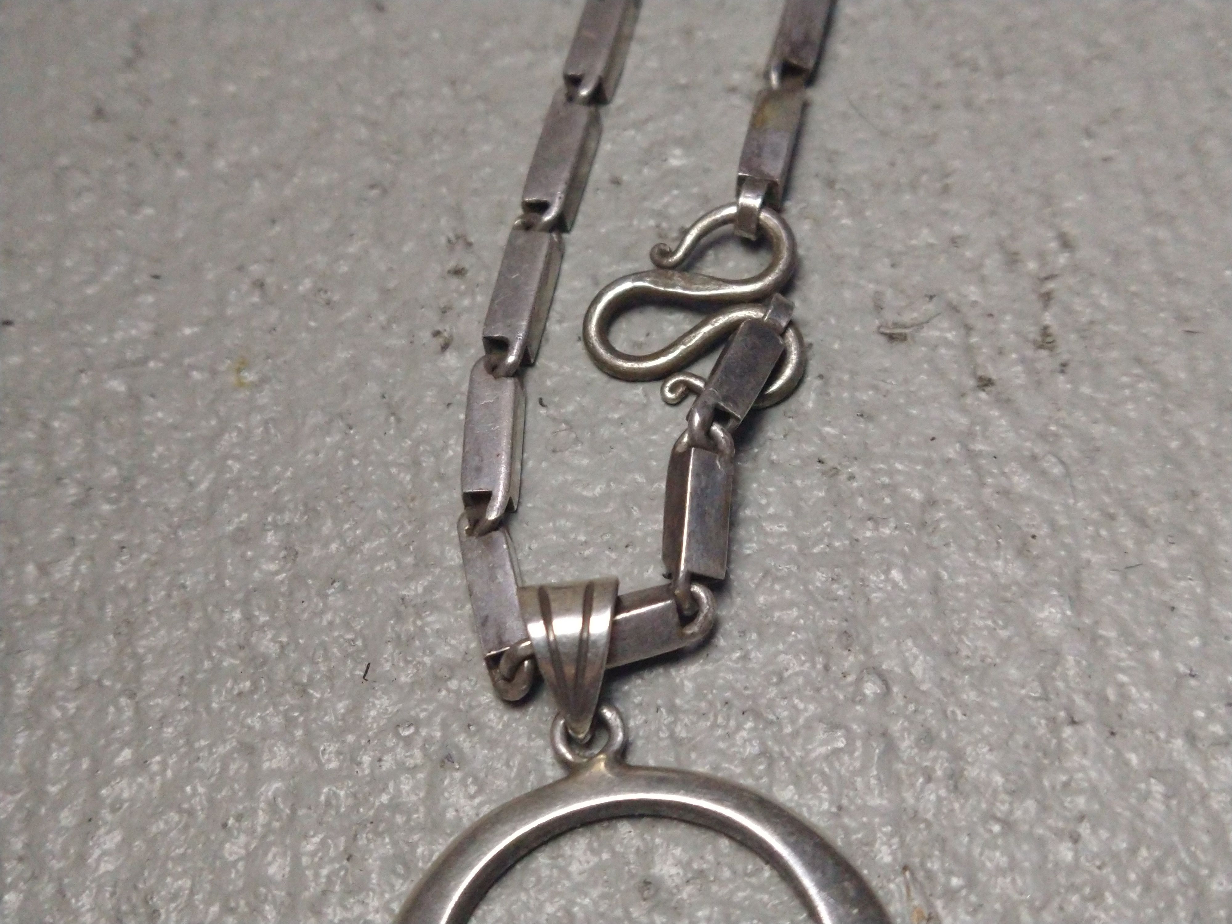 Other Vintage Sterling Silver Necklace Modern Pendant Minimalist Size ONE SIZE - 10 Thumbnail