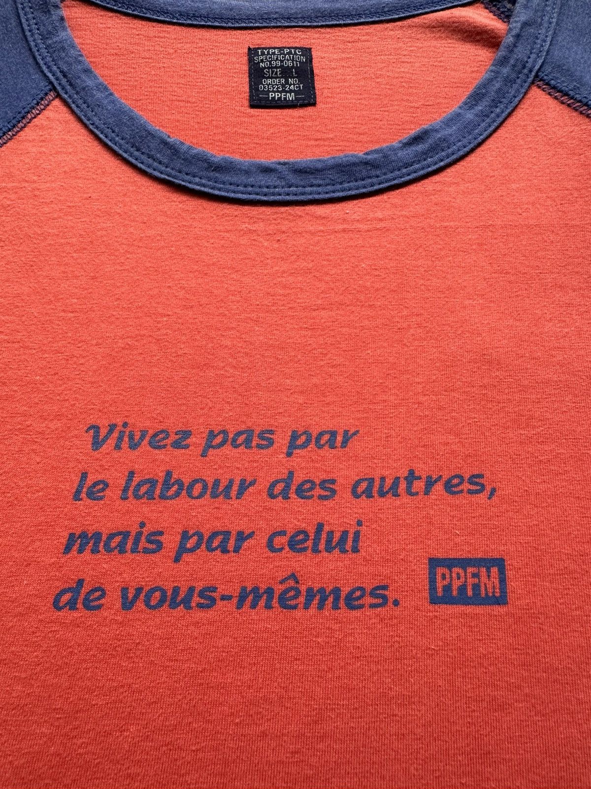 PPFM S/S 2000 PPFM raglan tee Size US M / EU 48-50 / 2 - 6 Thumbnail