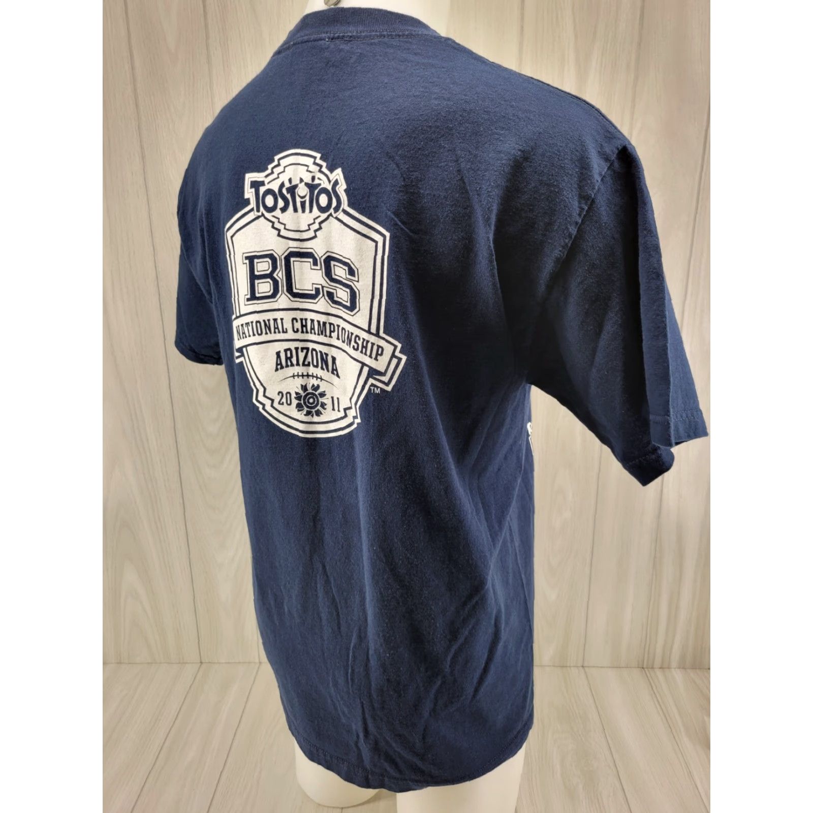 Champion VINTAGE Auburn Tigers 2011 National Champions College BCS Alabama University Tee Shirt L Shirt Men Blue 2010s Football Graphic Tee Size US L / EU 52-54 / 3 - 5 Thumbnail