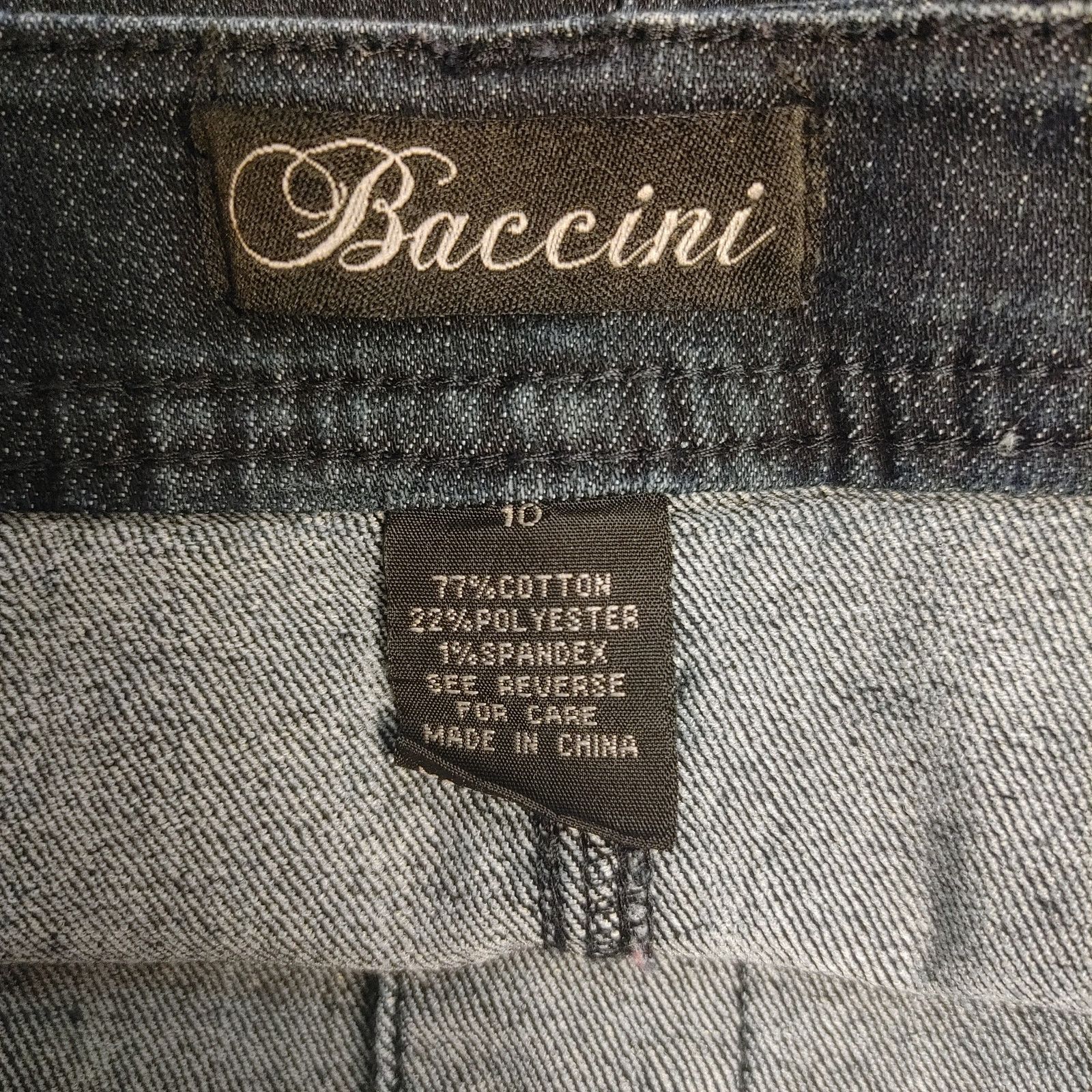 Other Baccini Women's 10 Dark Washed Black Denim Jean Mini Skirt Size 32" / US 10 / IT 46 - 3 Thumbnail