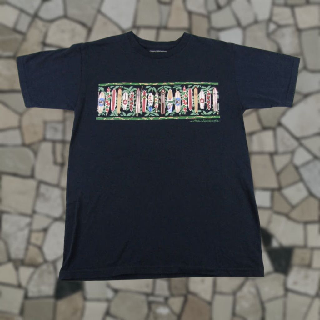 Reyn Spooner Reyn Spooner Shirt Mens Small Black Beach Hawaiian Surfboards Crewneck Aloha Tee Size US S / EU 44-46 / 1 - 1 Thumbnail