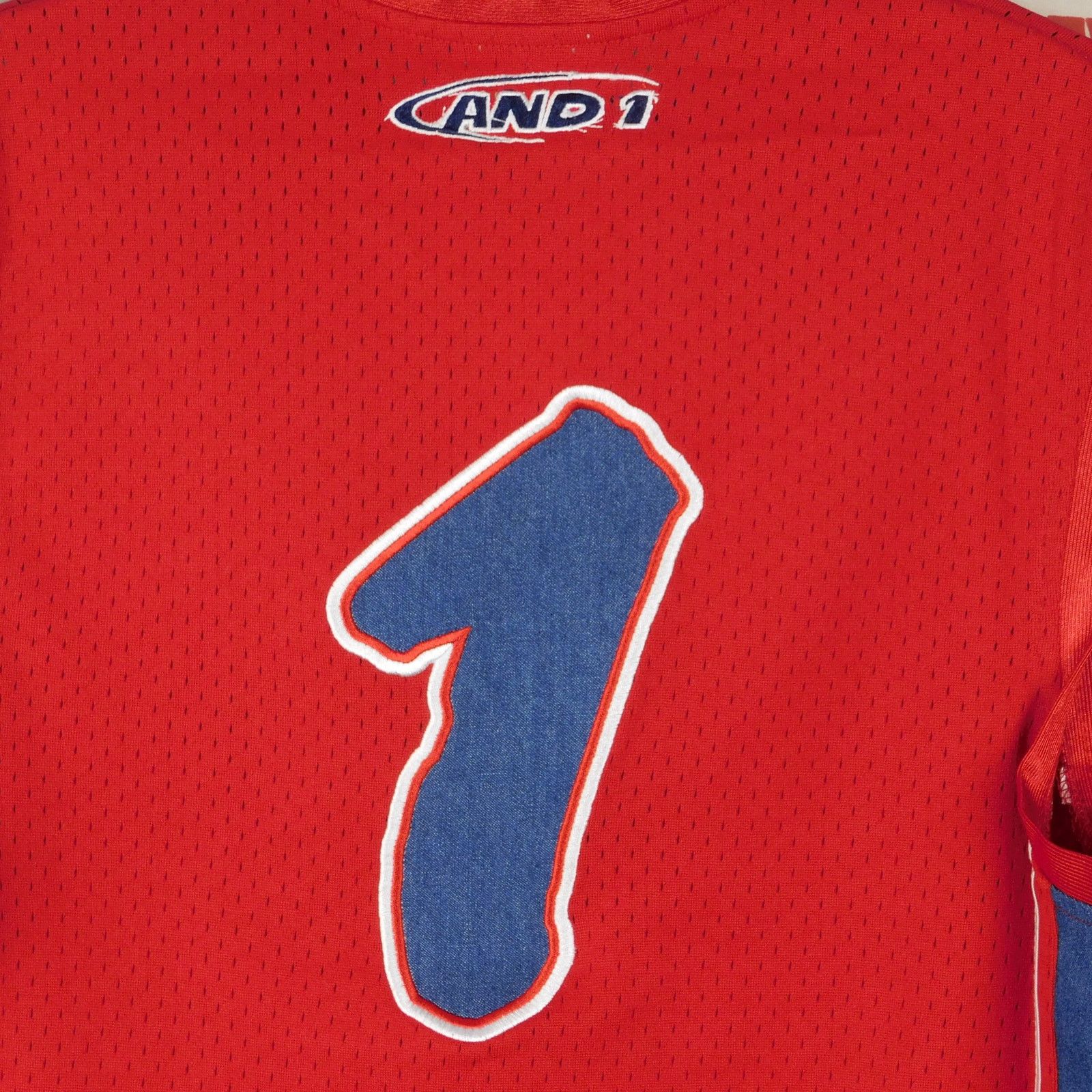Mitchell & Ness AND1 Mixtape Jersey Size M Streetball Red Navy Denim NWT Size US M / EU 48-50 / 2 - 8 Thumbnail