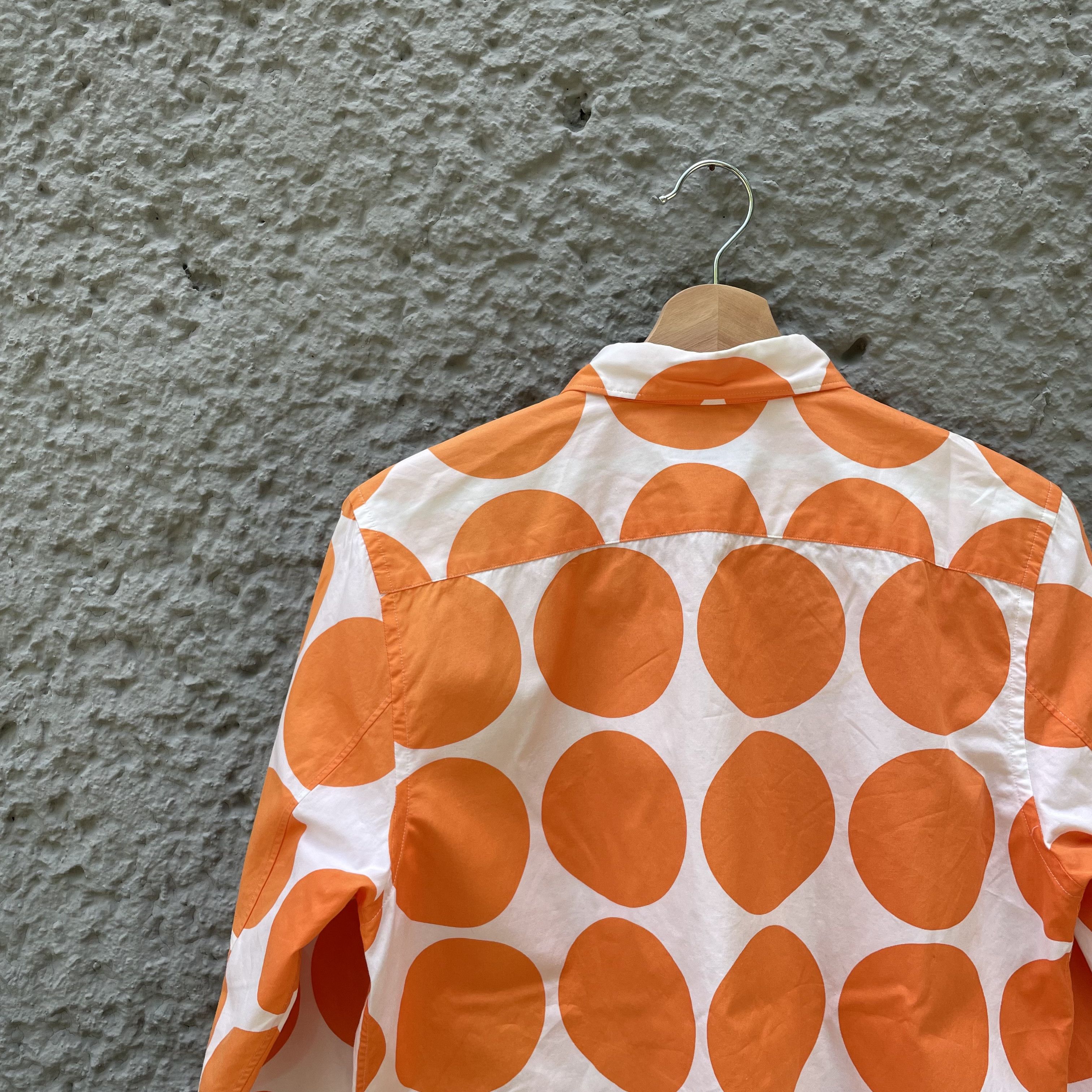 Comme des Garcons × Comme des Garcons Homme Plus CDG Comme des Garçons Homme Plus Shirt Button Up Orange Dots Size US S / EU 44-46 / 1 - 4 Thumbnail