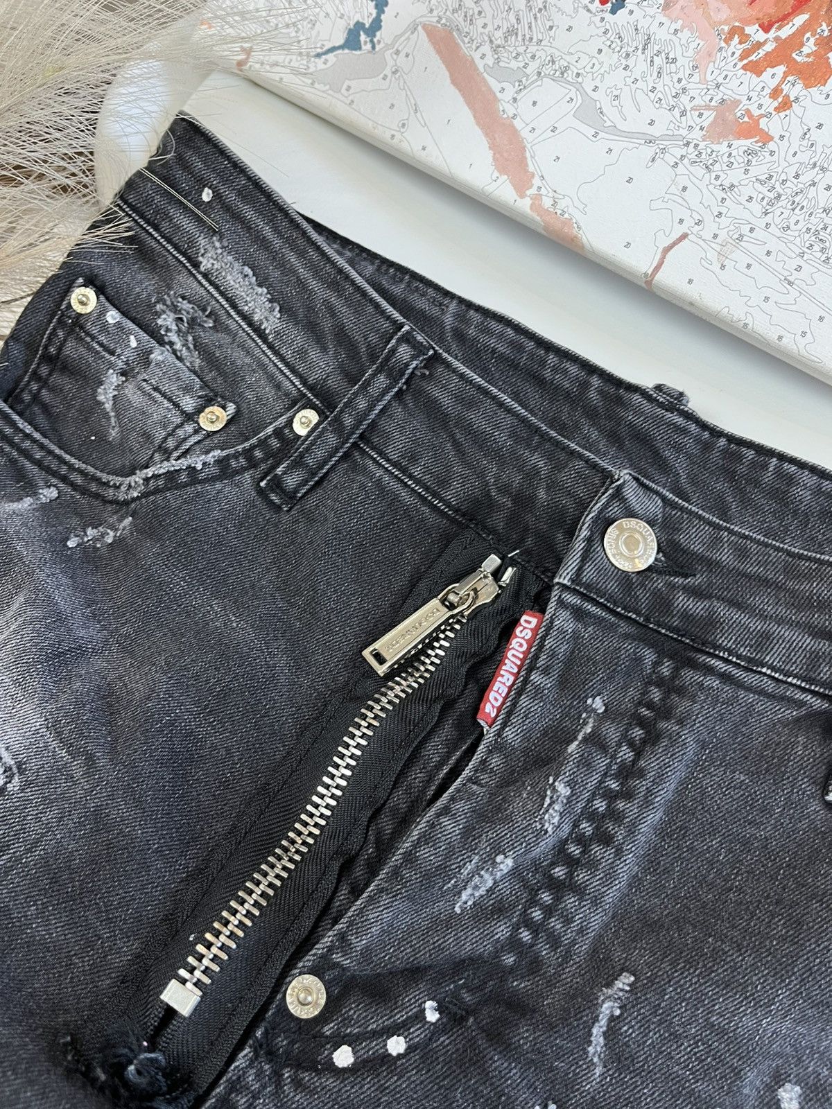 Dsquared2 Vintage Dsquared Jeans Big Logo Faded Flared Wide Distressed Size US 32 / EU 48 - 4 Thumbnail