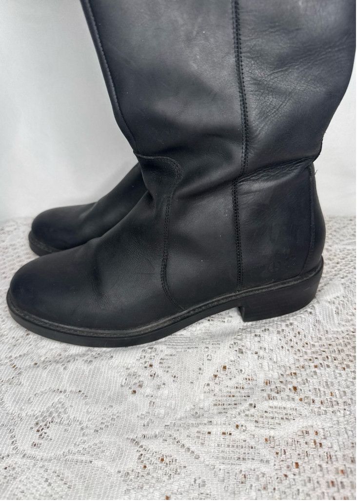 Lucky Brand Lucky Brand Quinn3 black leather knee high zip up boots sz 7 Size US 7 / IT 37 - 5 Thumbnail