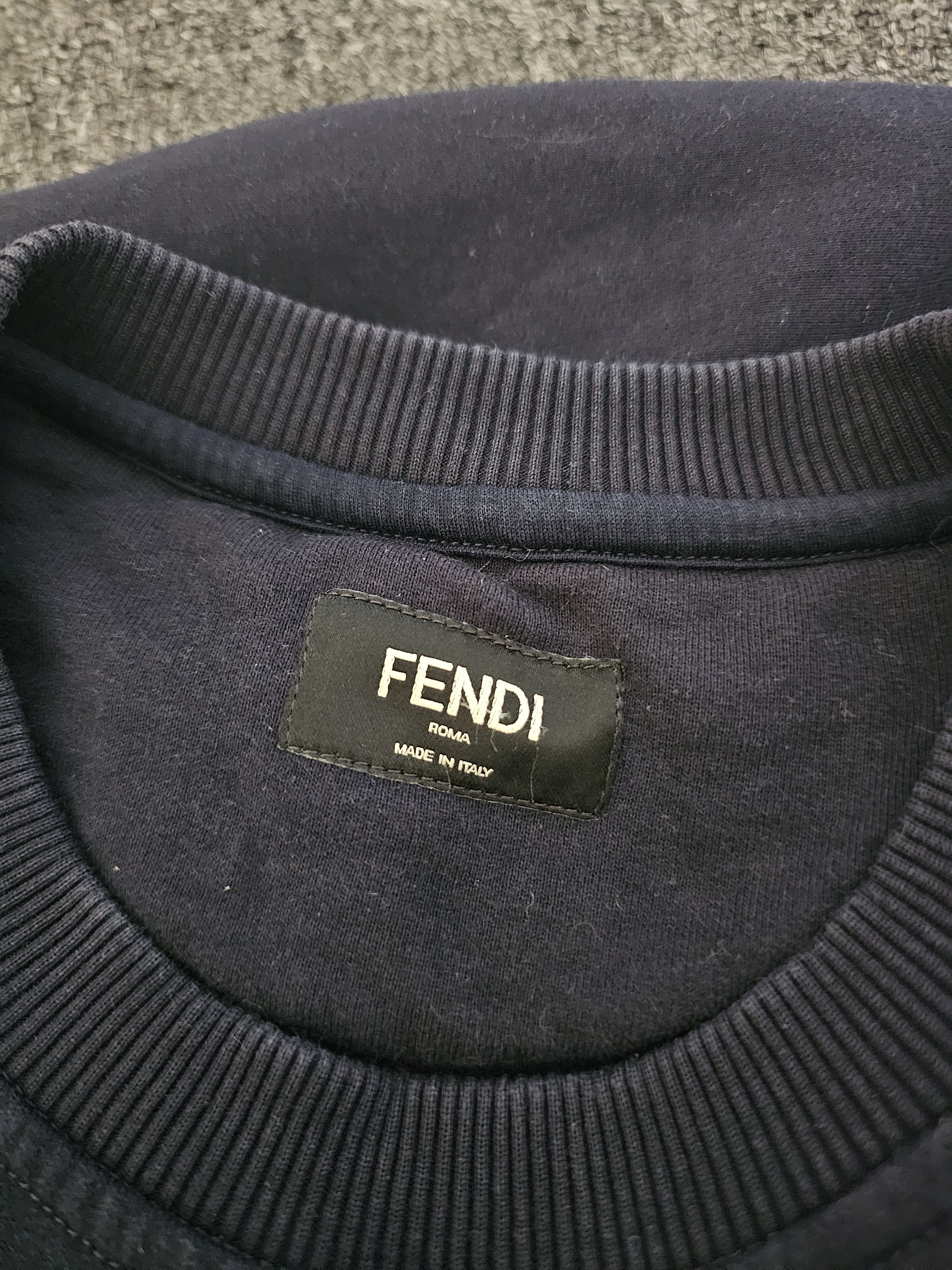Fendi Fendi Men's Dark Blue Sweatshirt Size M Size US M / EU 48-50 / 2 - 6 Thumbnail