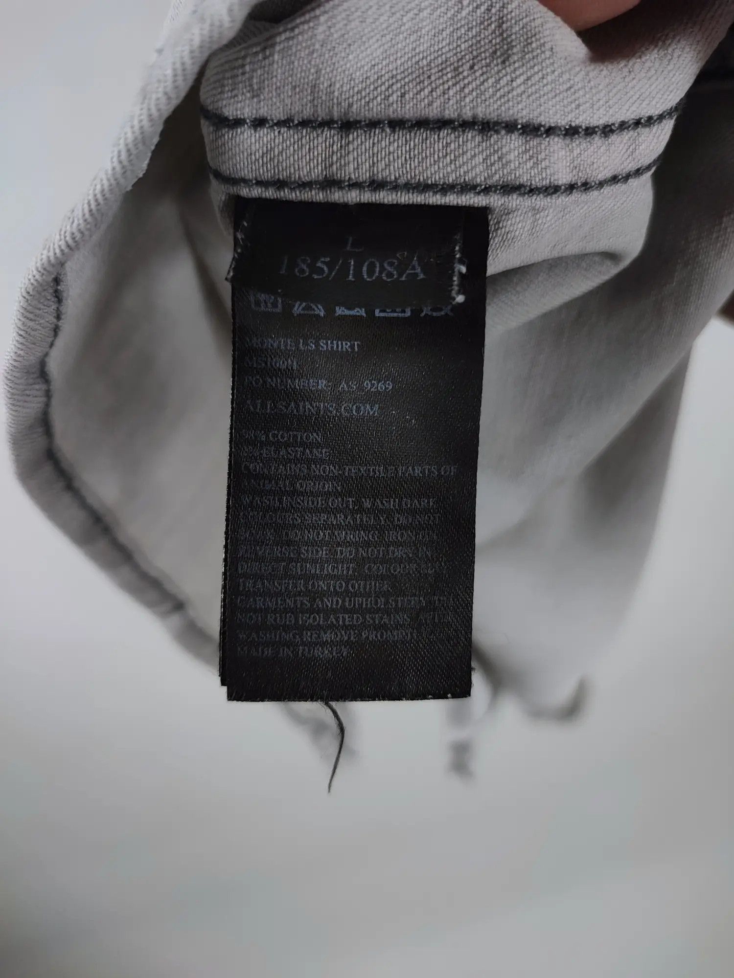 Allsaints Allsaints Monte grey button shirt Size US L / EU 52-54 / 3 - 7 Thumbnail