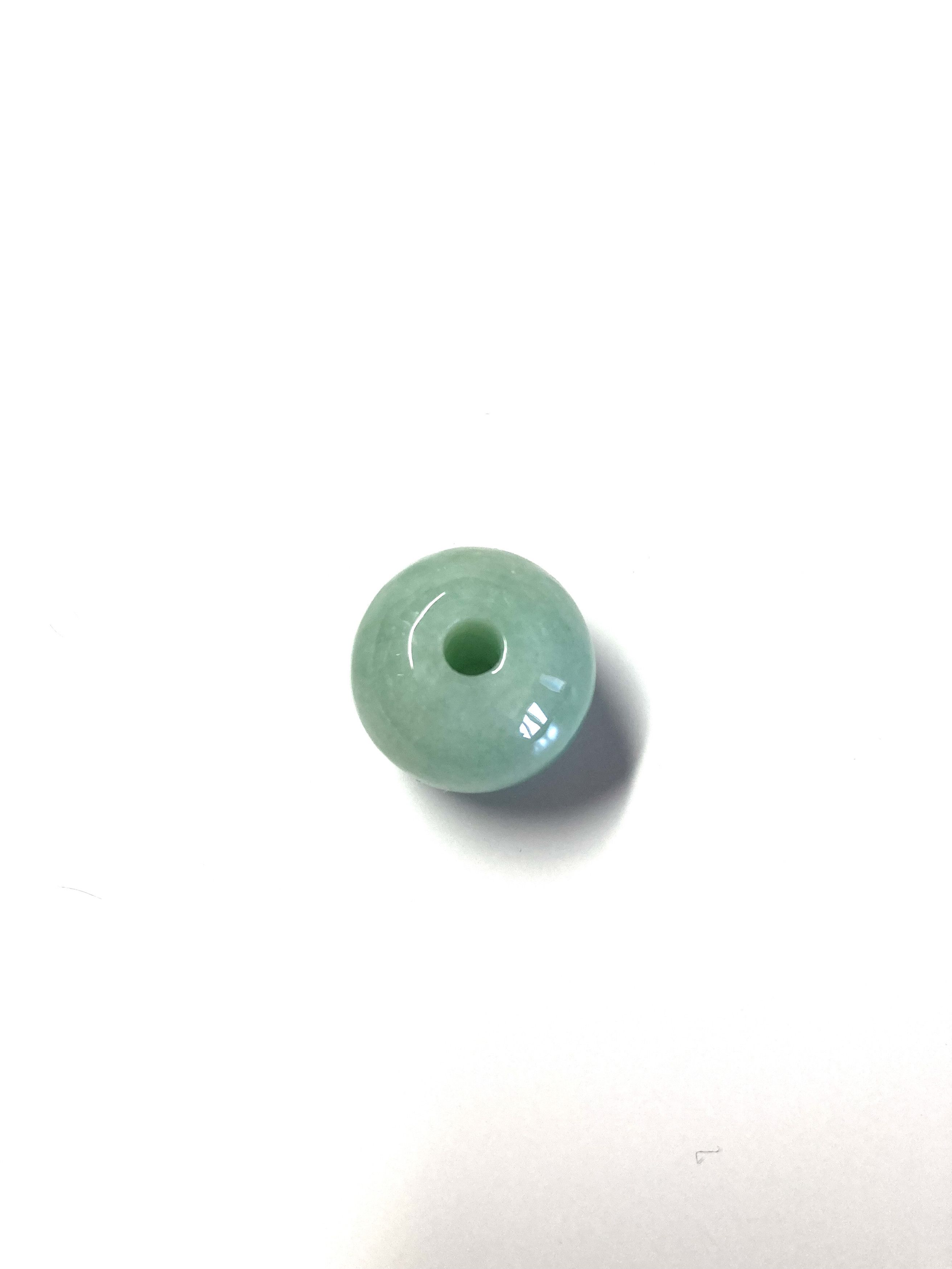 Other 60008 Certified Jadeite jade Circle Green 17mm Bead Pendant Size ONE SIZE - 7 Thumbnail