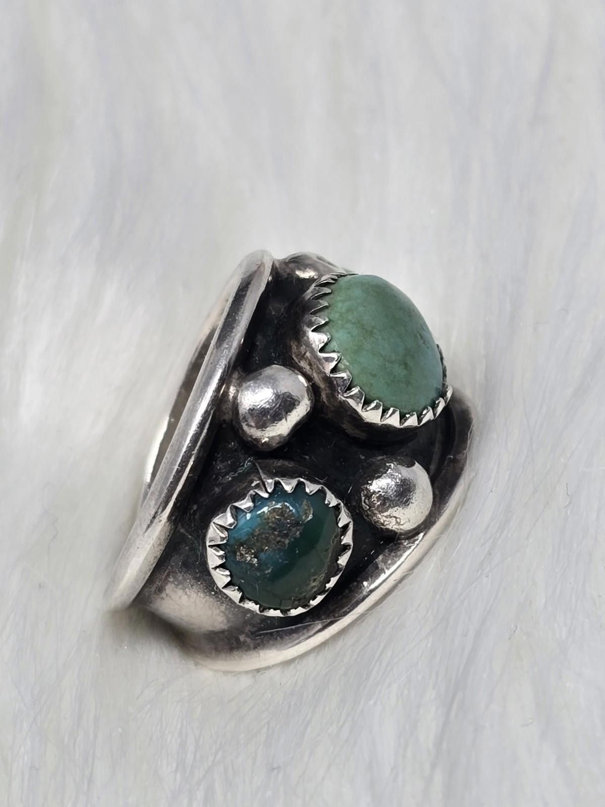 Other Vintage Turquoise 3-Stone Ring Sz 6.75 Southwestern Size ONE SIZE - 3 Thumbnail