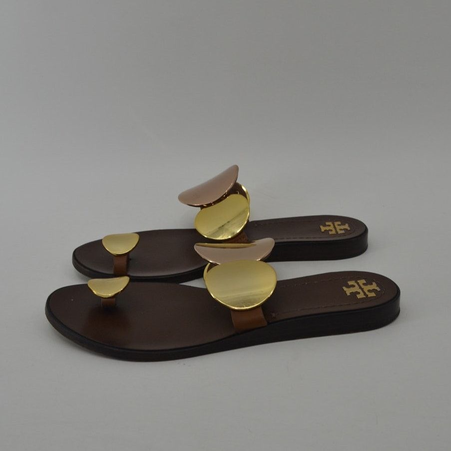 Tory Burch Tory Burch Brown Gold Sandals Size 8 Size US 8 / IT 38 - 13 Thumbnail