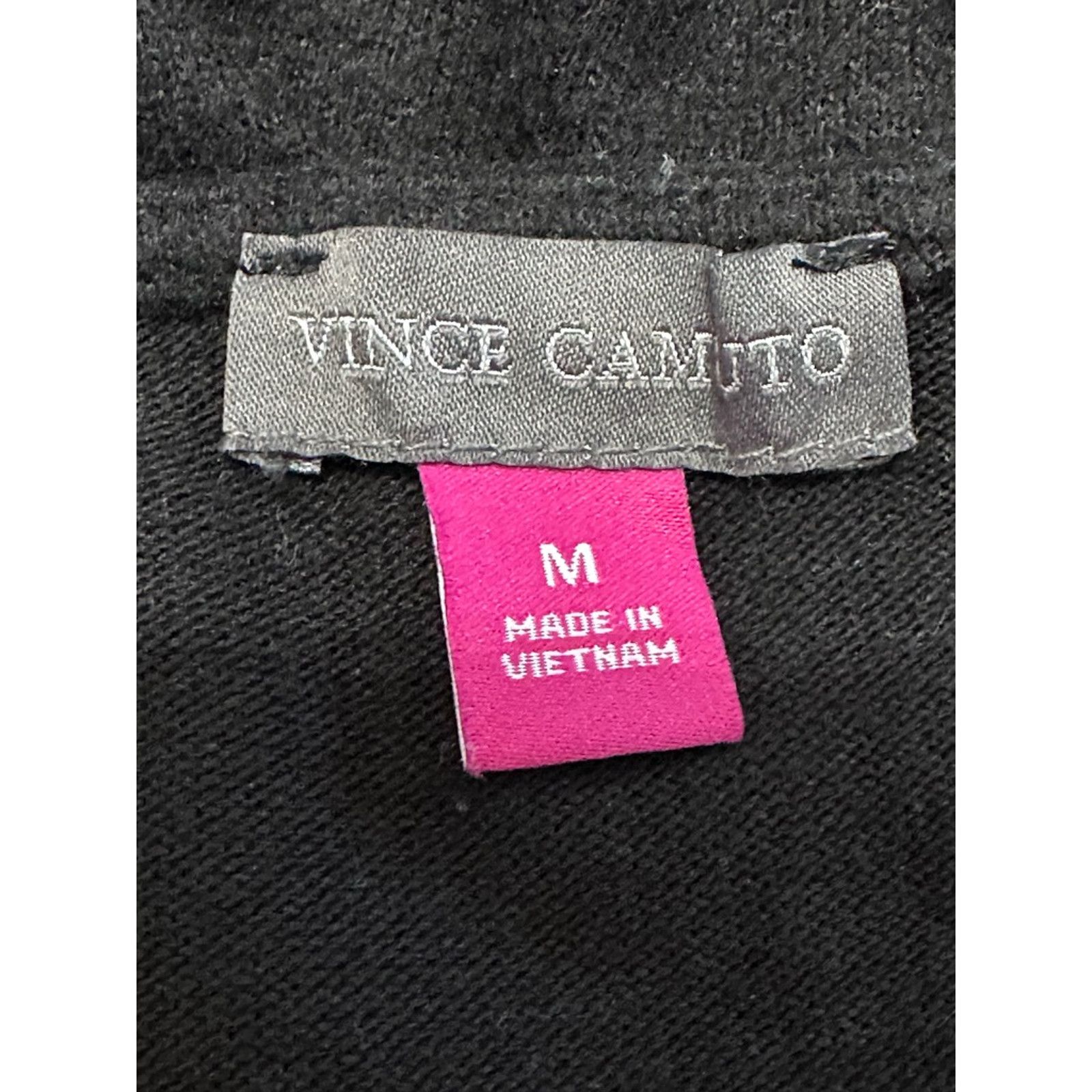 Vince Camuto Vince Camuto Casual Top Black Long Sleeve V Neck Knit M New Size M / US 6-8 / IT 42-44 - 7 Thumbnail