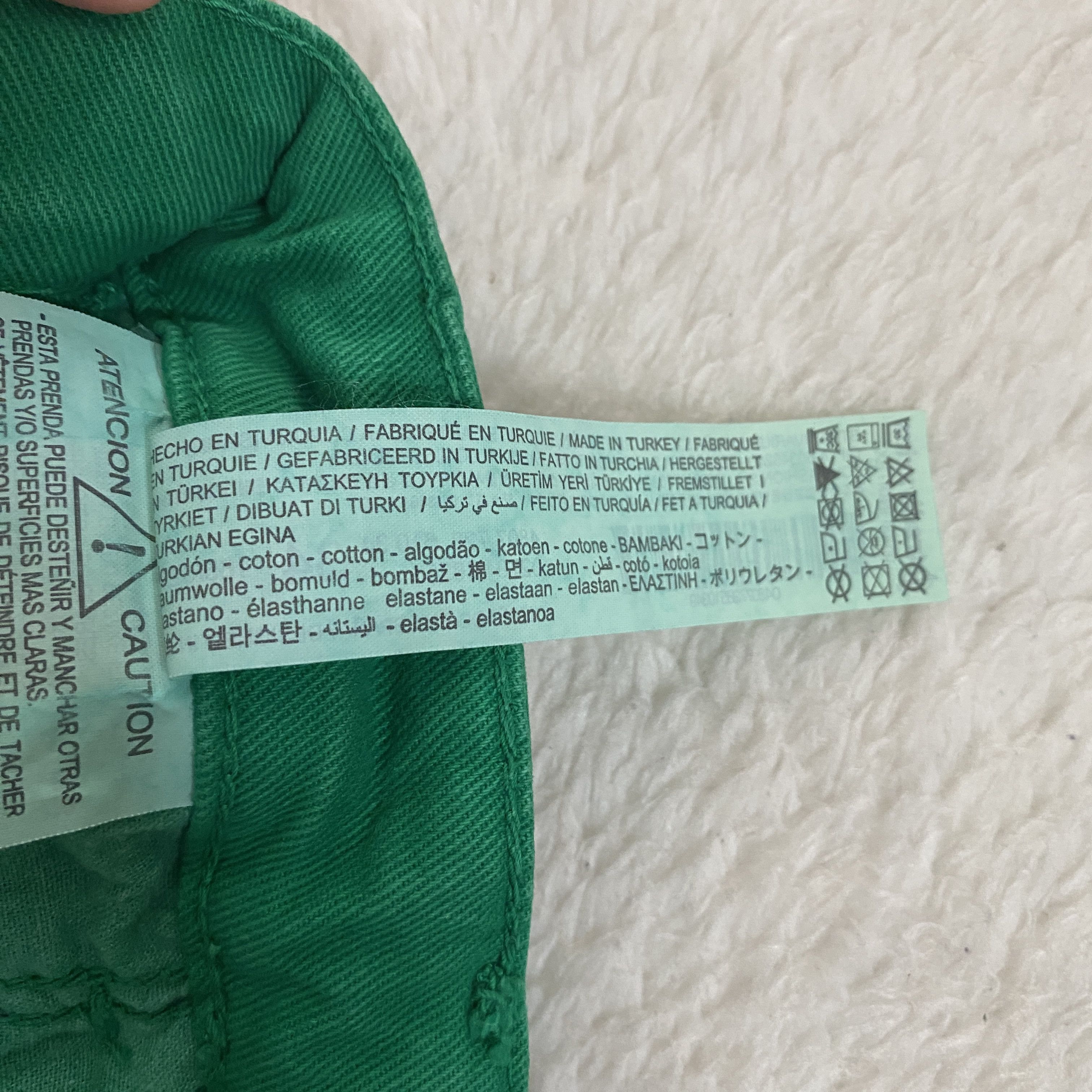 Stradivarius Stradivarius Slim Flare Jeans with Split Hem – Bright Green Size 26" / US 2 / IT 38 - 7 Thumbnail
