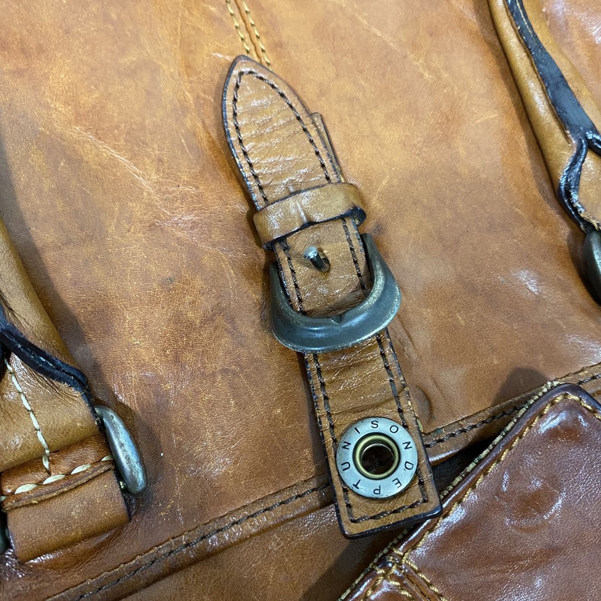 Japanese Brand 📌Vintage Leather Bag Genuine Unison Dept. Size ONE SIZE - 18 Thumbnail