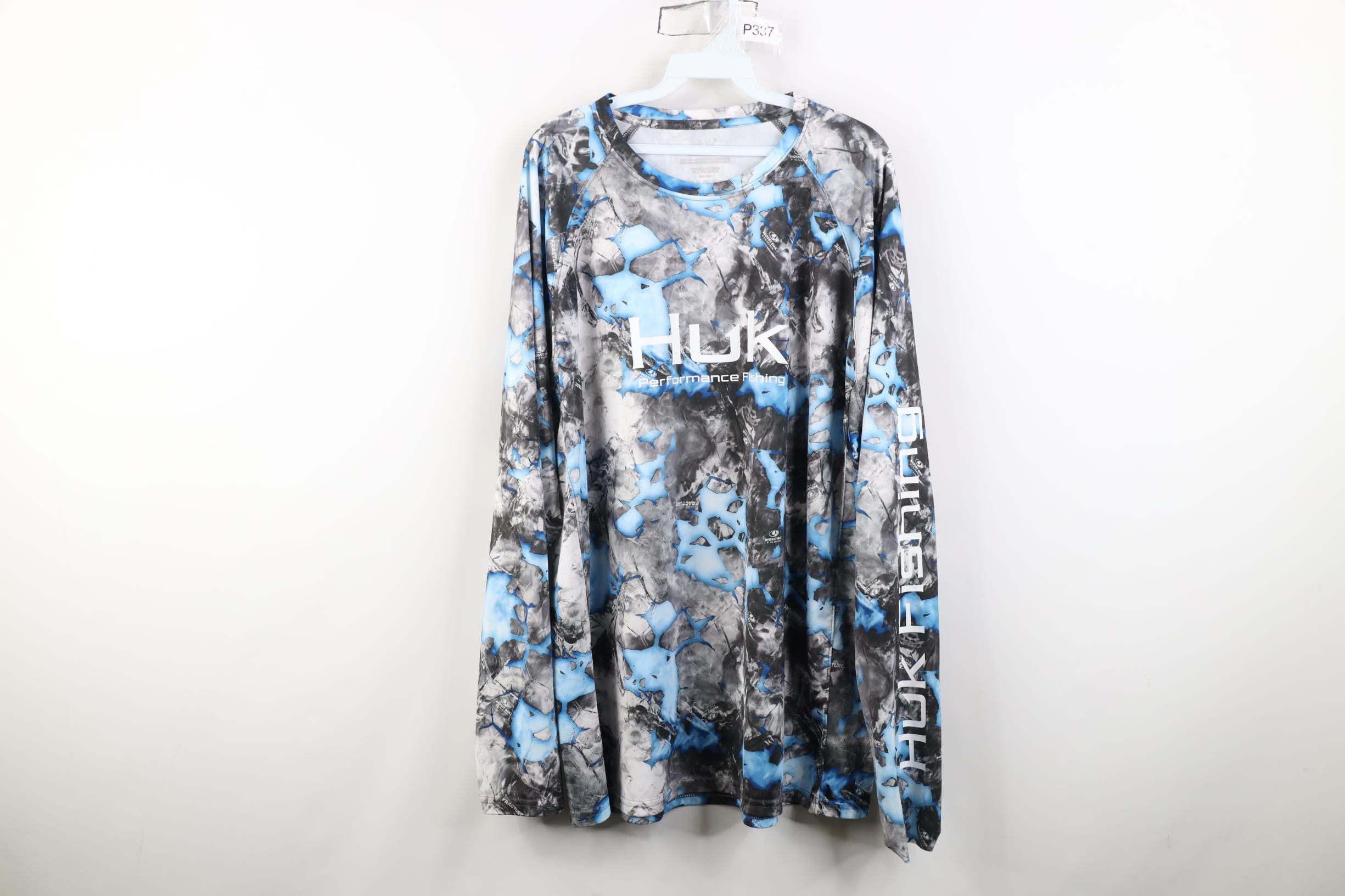 Vintage Huk Fishing Mossy Oak Camouflage Long Sleeve T-Shirt Gray Size US XXL / EU 58 / 5 - 1 Thumbnail