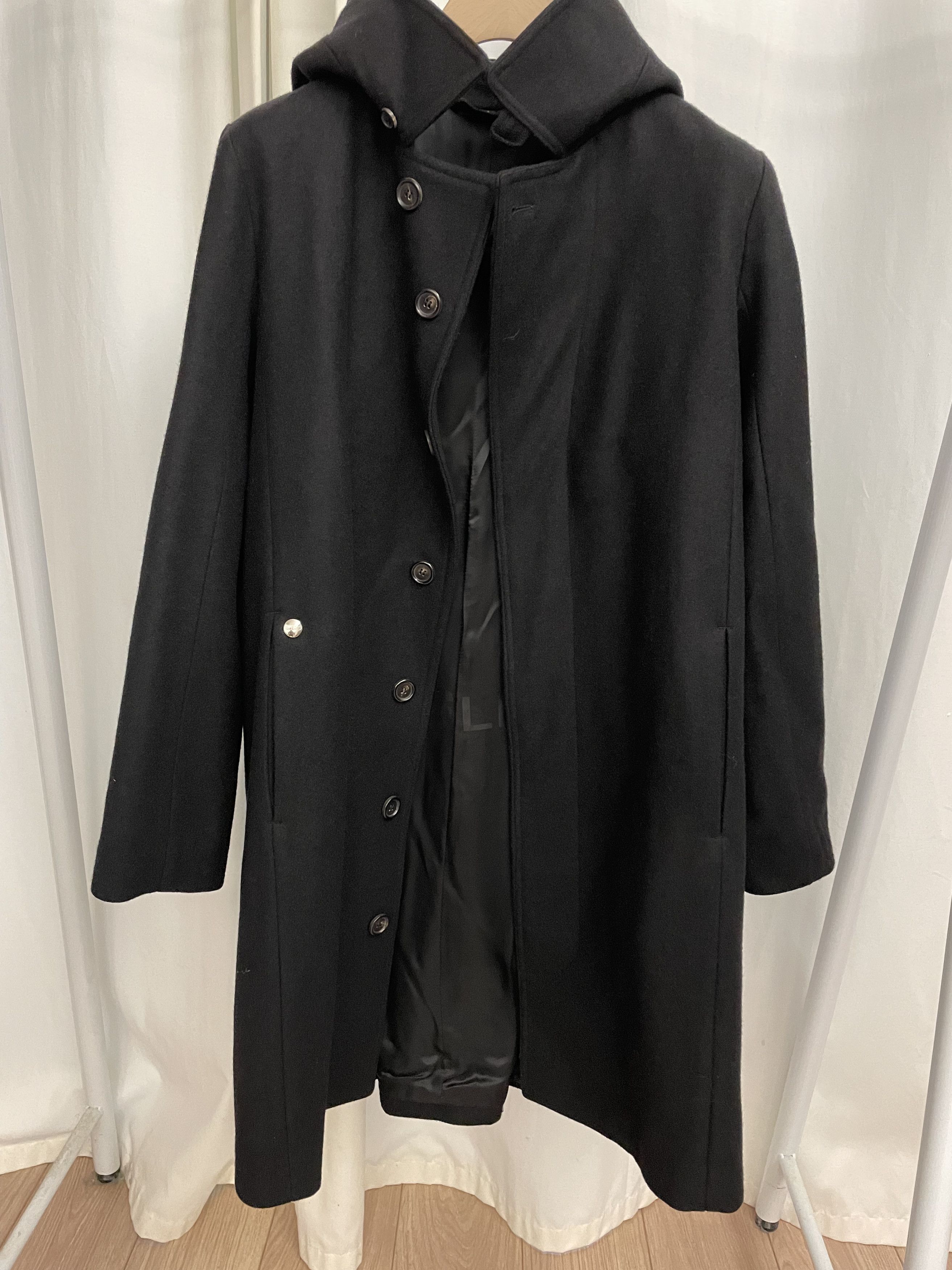 image of Bless Classic Wool Hoodcoat in Black, Men's (Size Small)