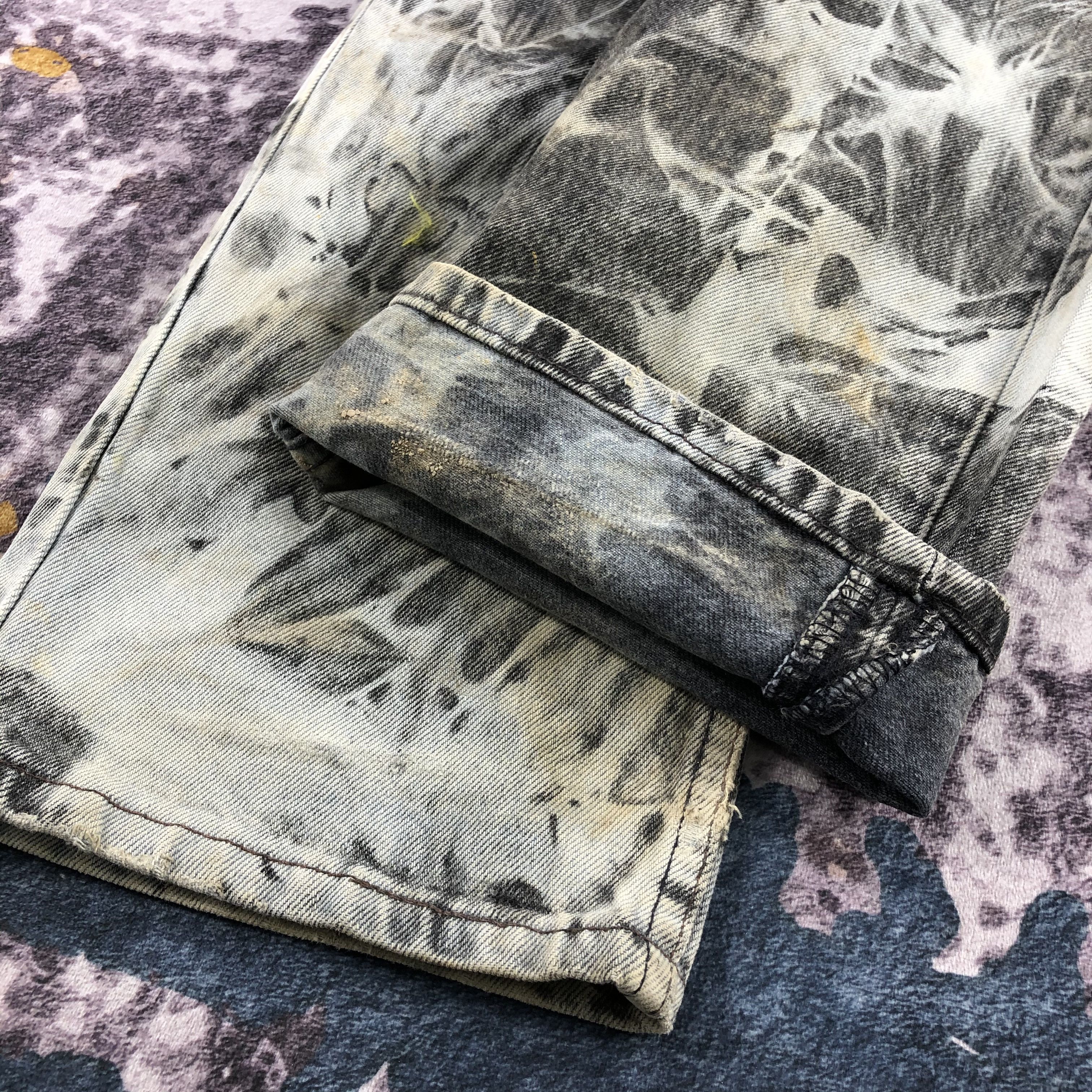 Levi's Vintage 90s Bleached Levis 501 Jeans-JM2512 Size US 34 / EU 50 - 9 Thumbnail