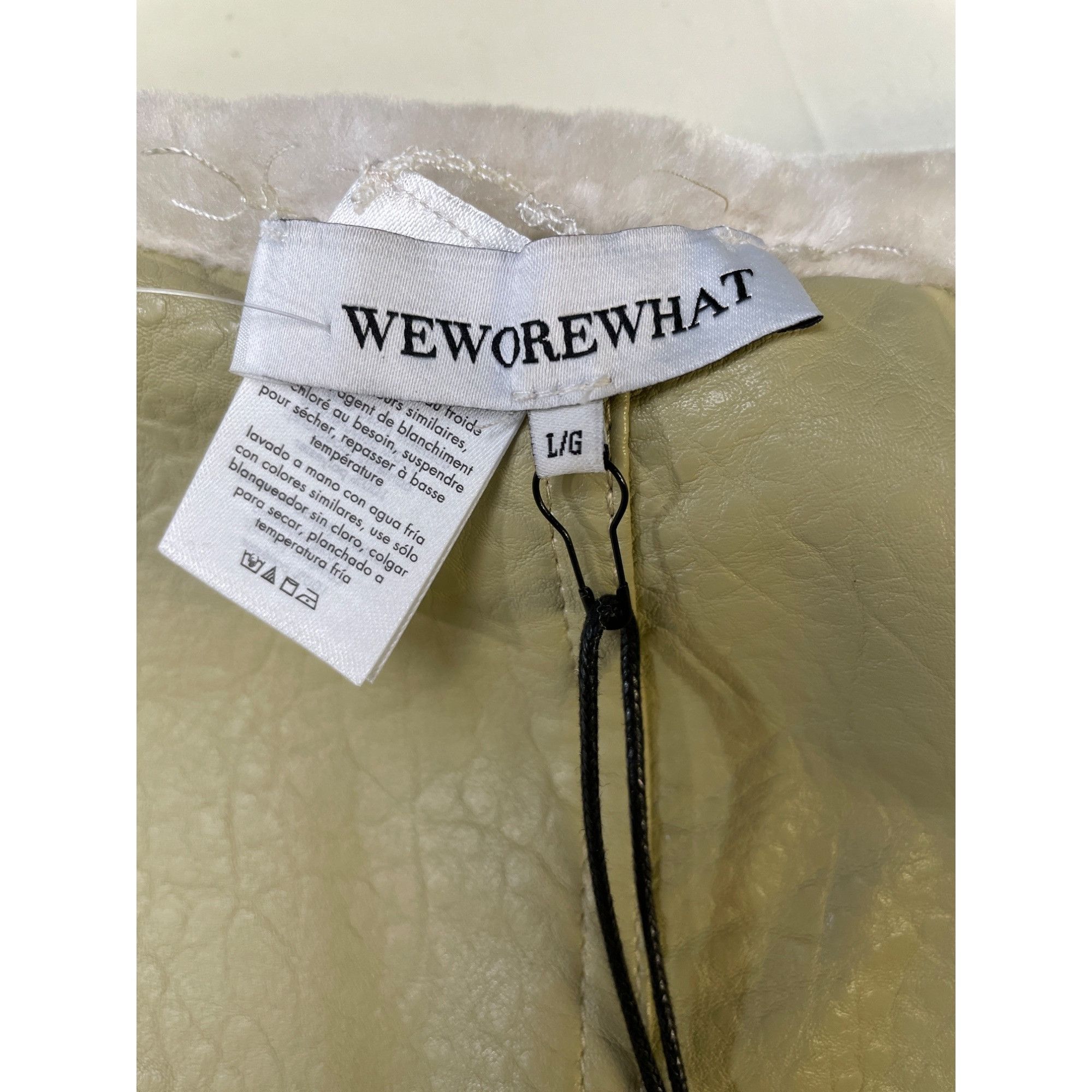 Other Weworewhat Women's reversible Vest Cream Matte Leather Faux Size L / US 10 / IT 46 - 7 Thumbnail