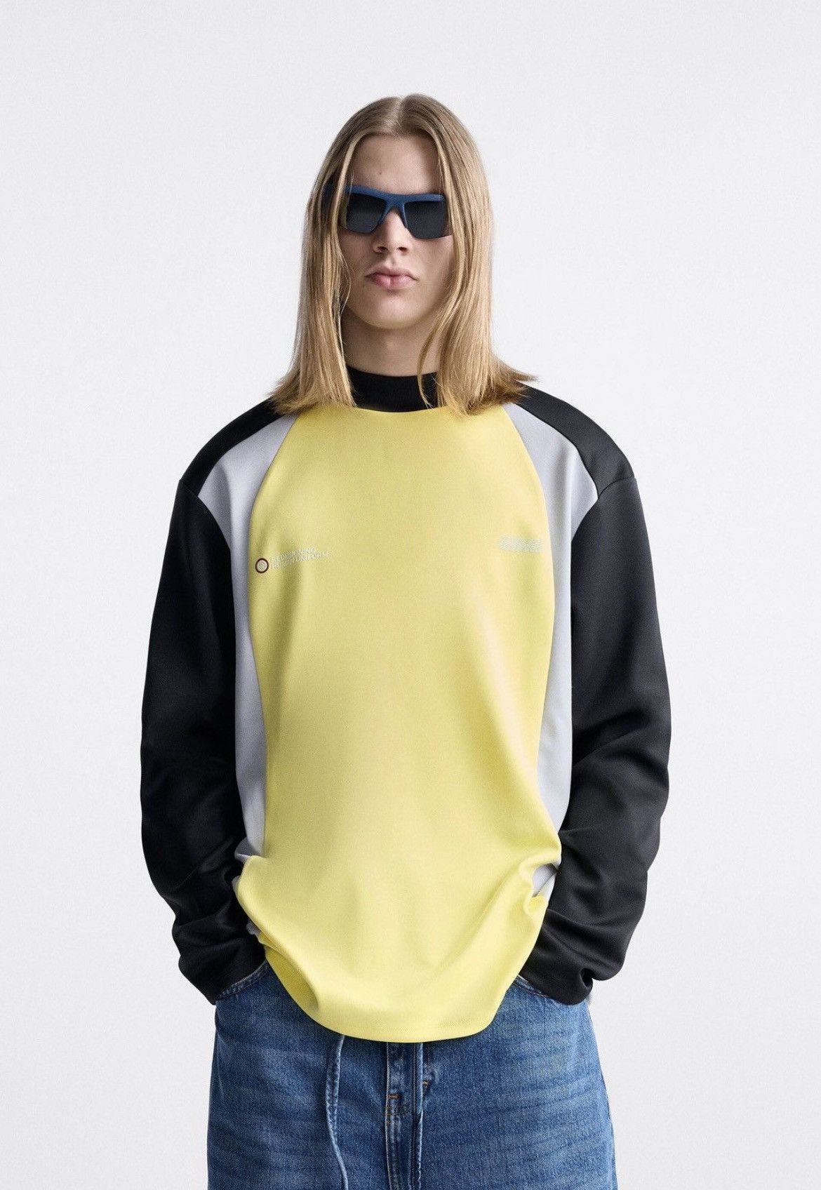Rhude × Zara RHUDE x Zara NEW Colourblock T-shirt Long sleeve RHUIGI XL Size US XL / EU 56 / 4 - 2 Thumbnail