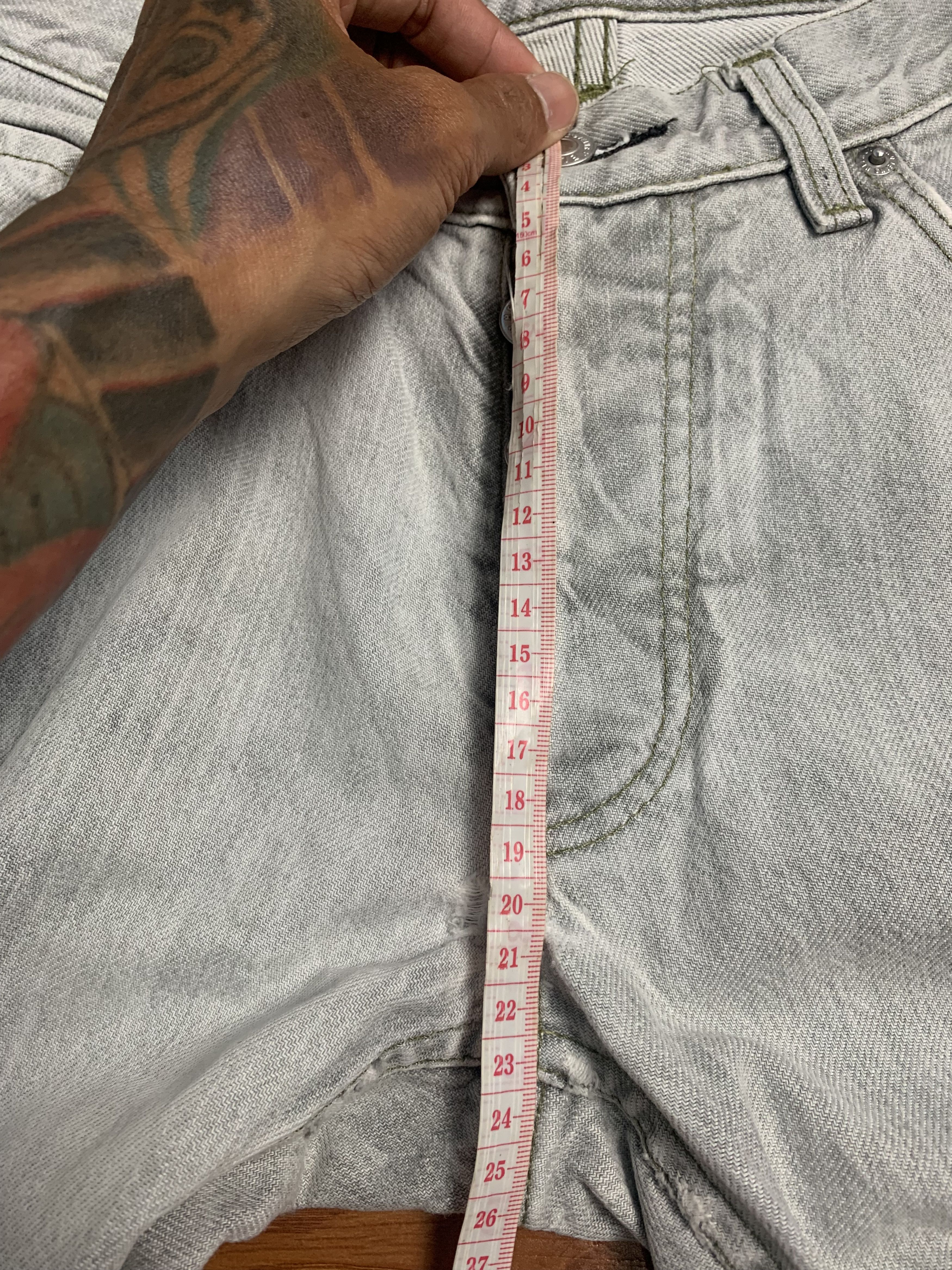 Helmut Lang Helmut Lang 1998 Gray Washed Denim Size US 29 - 15 Thumbnail