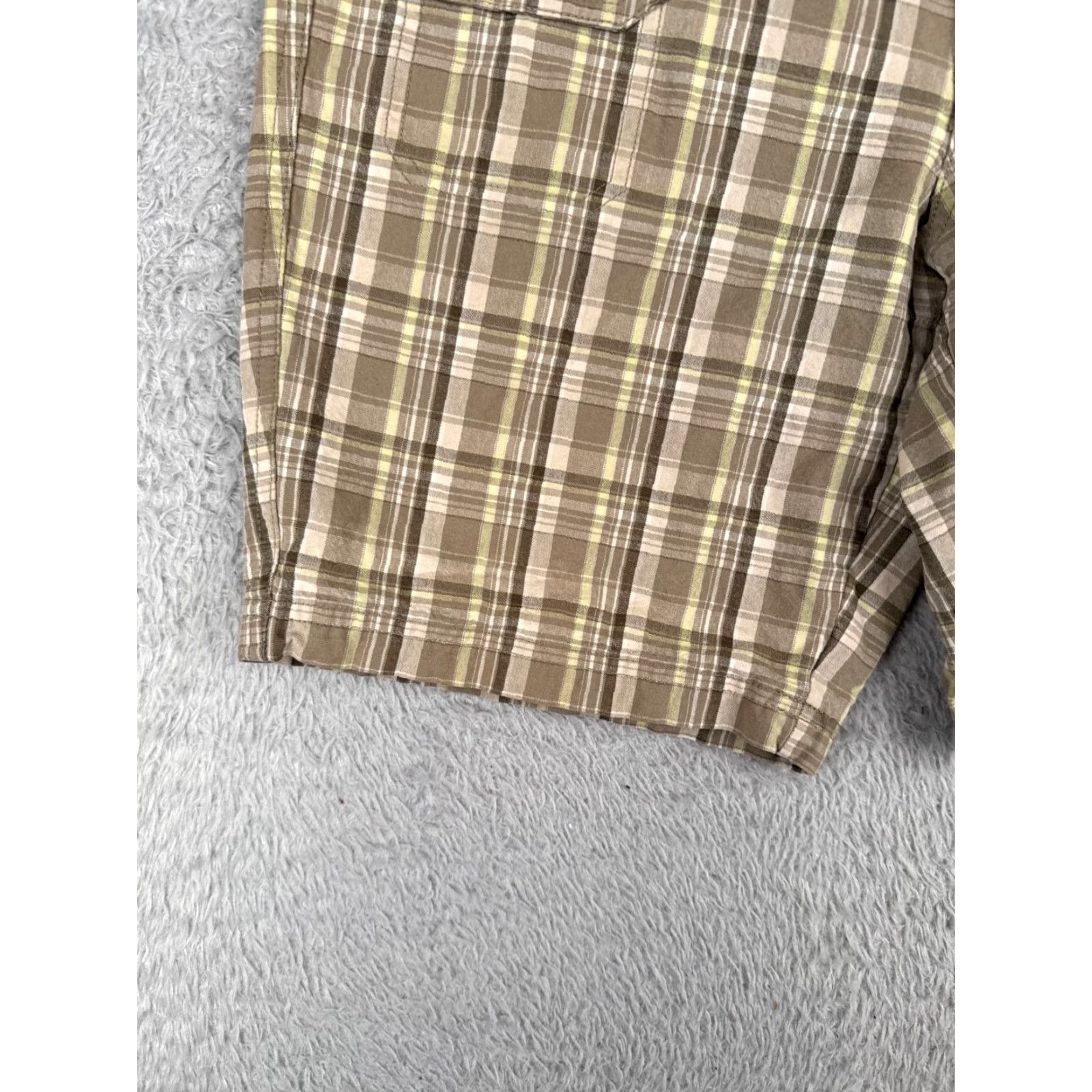 Vintage VINTAGE Columbia Shorts Womens 8 Beige Plaid Cargo 100% Cotton Hiking Casual 9" Beige Womens 8" Cargo Shorts Columbia Men? Size 30" / US 8 / IT 44 - 3 Thumbnail