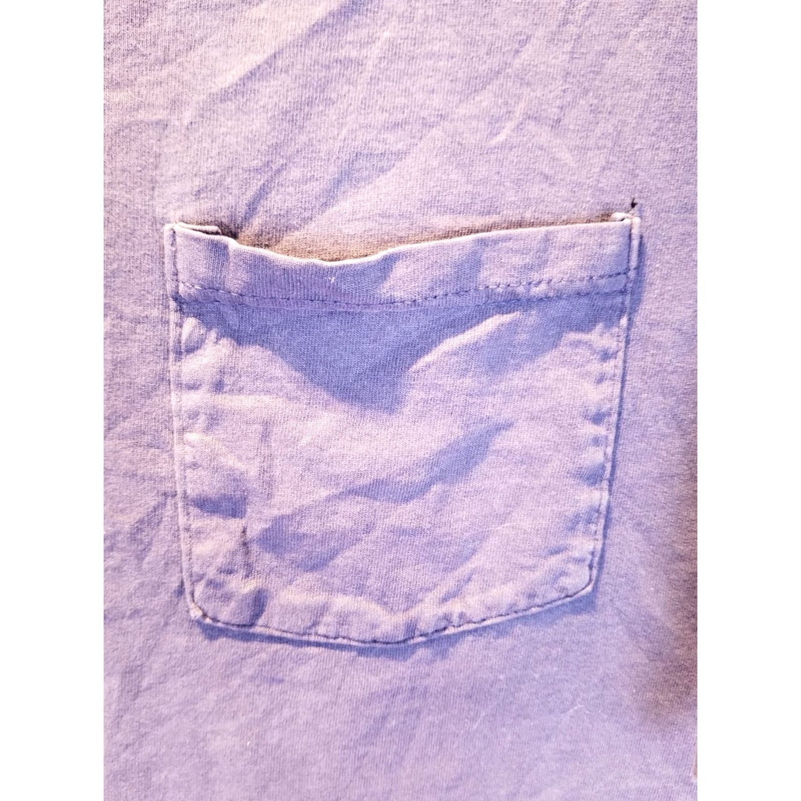 Fruit Of The Loom VINTAGE Fruit of the Loom ONE POCKET T SHIRT XL blue gradient sun faded distressed FRONT POCKET T-SHIRT XL Mens Size US XL / EU 56 / 4 - 2 Thumbnail